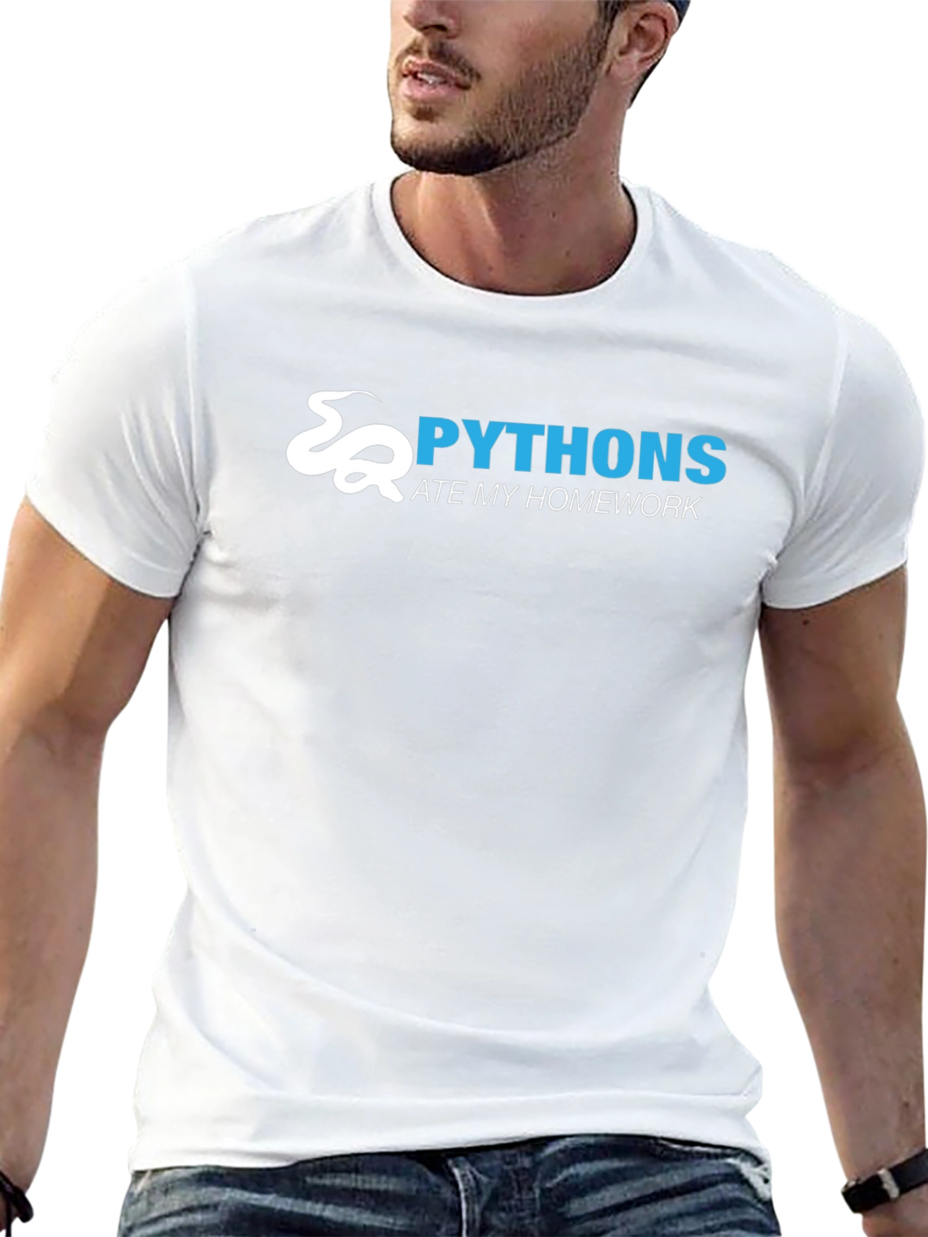 Python Ate My Homework Black T-Shirt