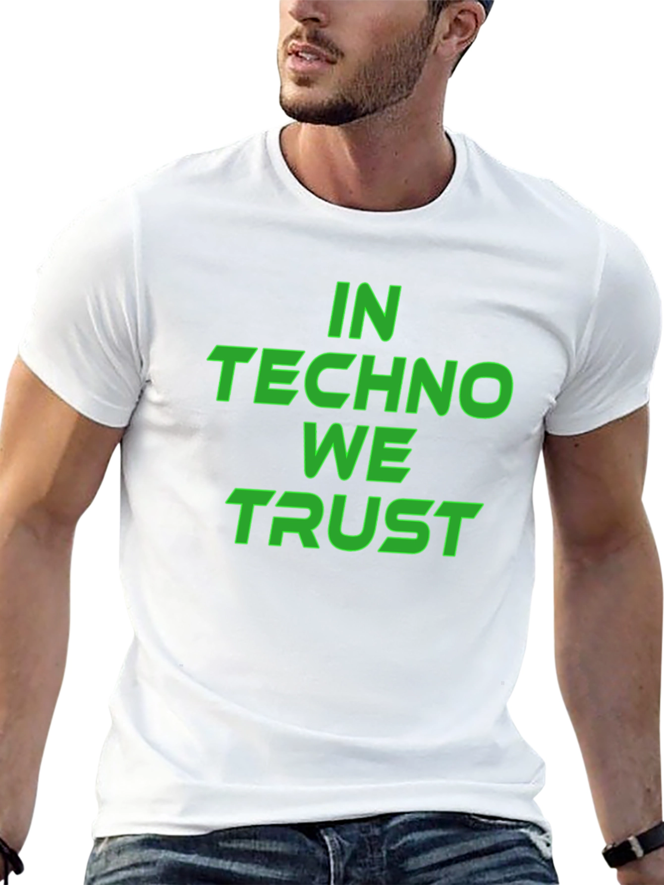In Techno We Trust Black T-Shirt