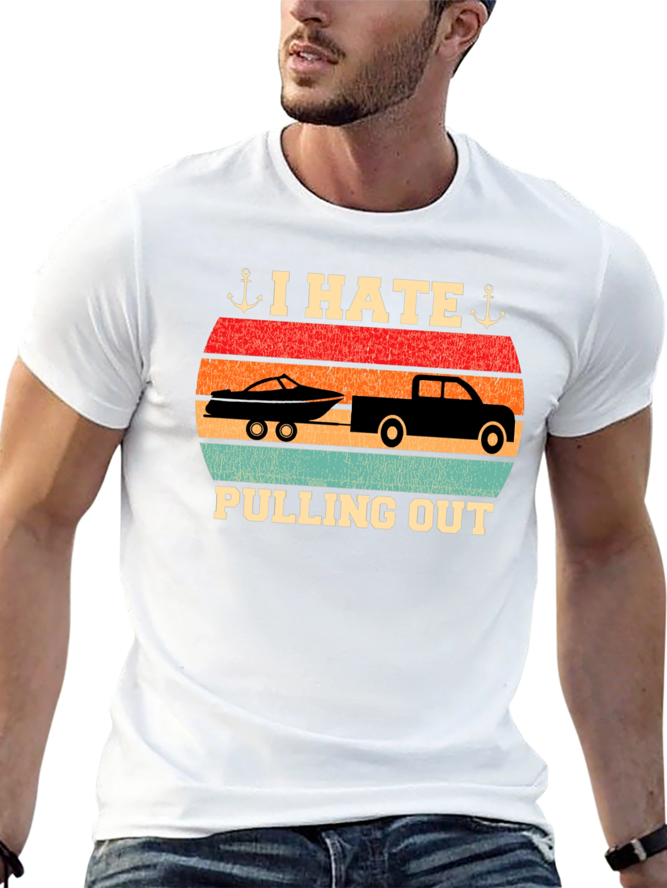I Hate Pulling Out T-Shirt Boat Trailer Design