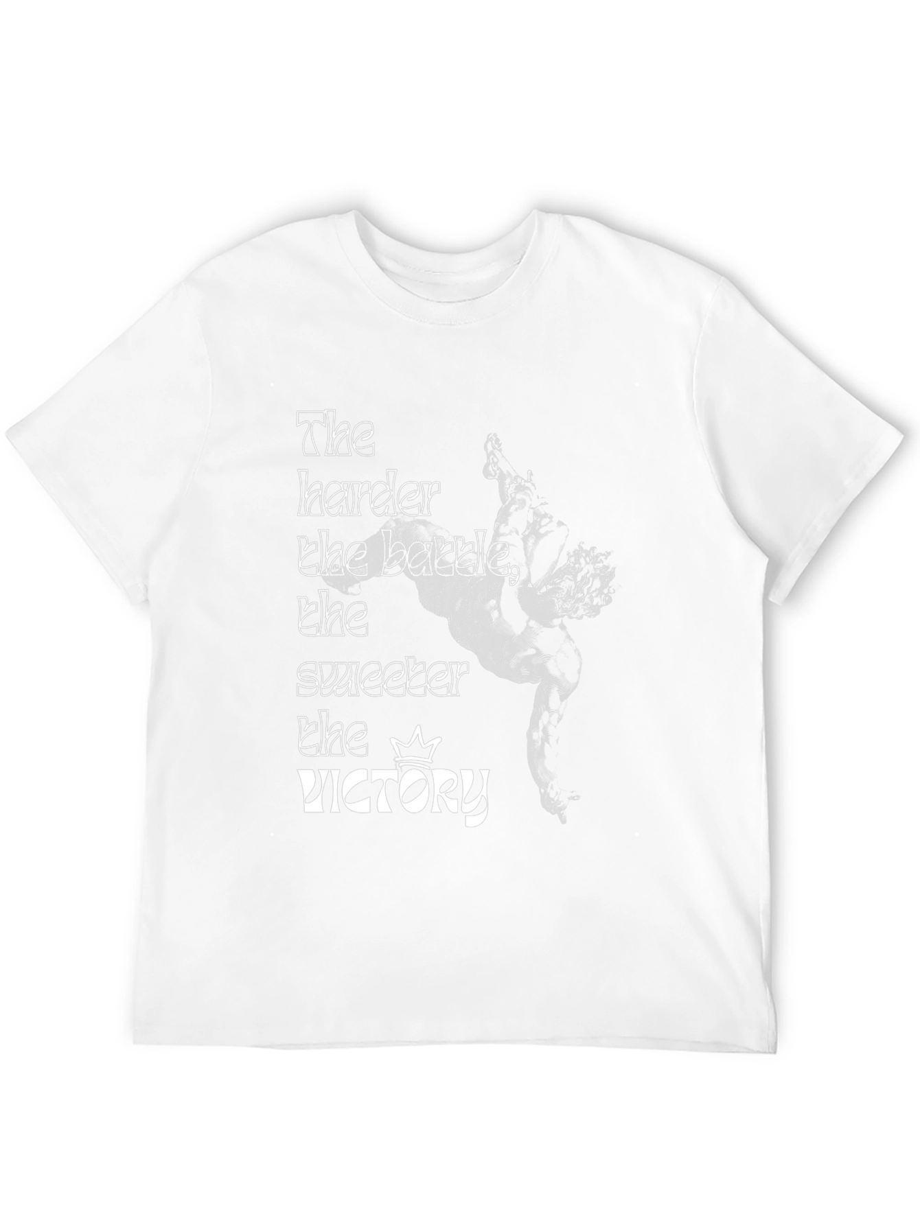 Motivational Graphic Tee - The Harder the Battle