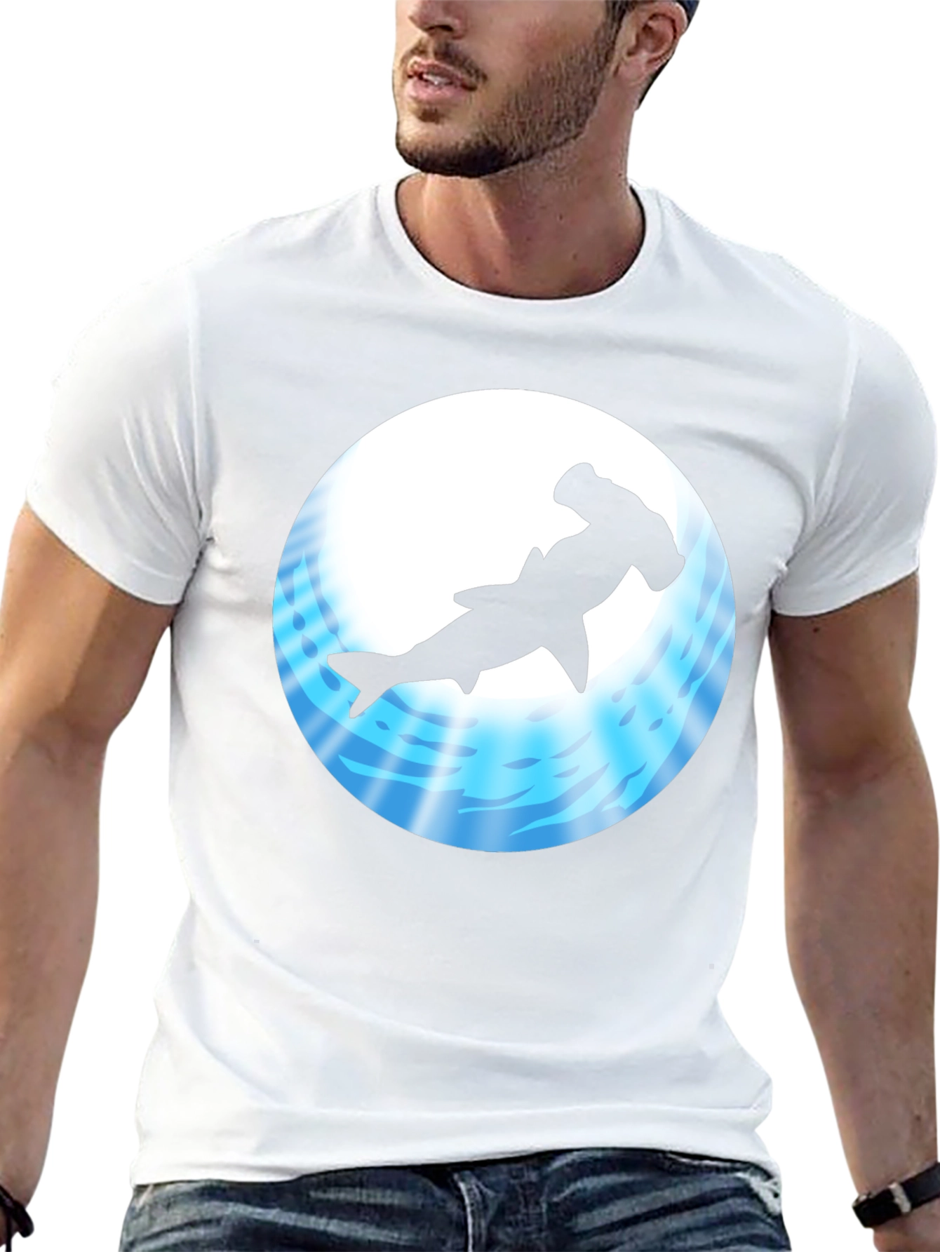 Hammerhead Shark Black T-Shirt - Unique Ocean Design