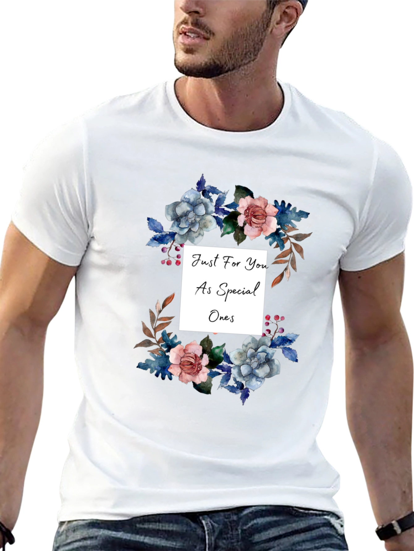 Floral Just For You Graphic T-Shirt