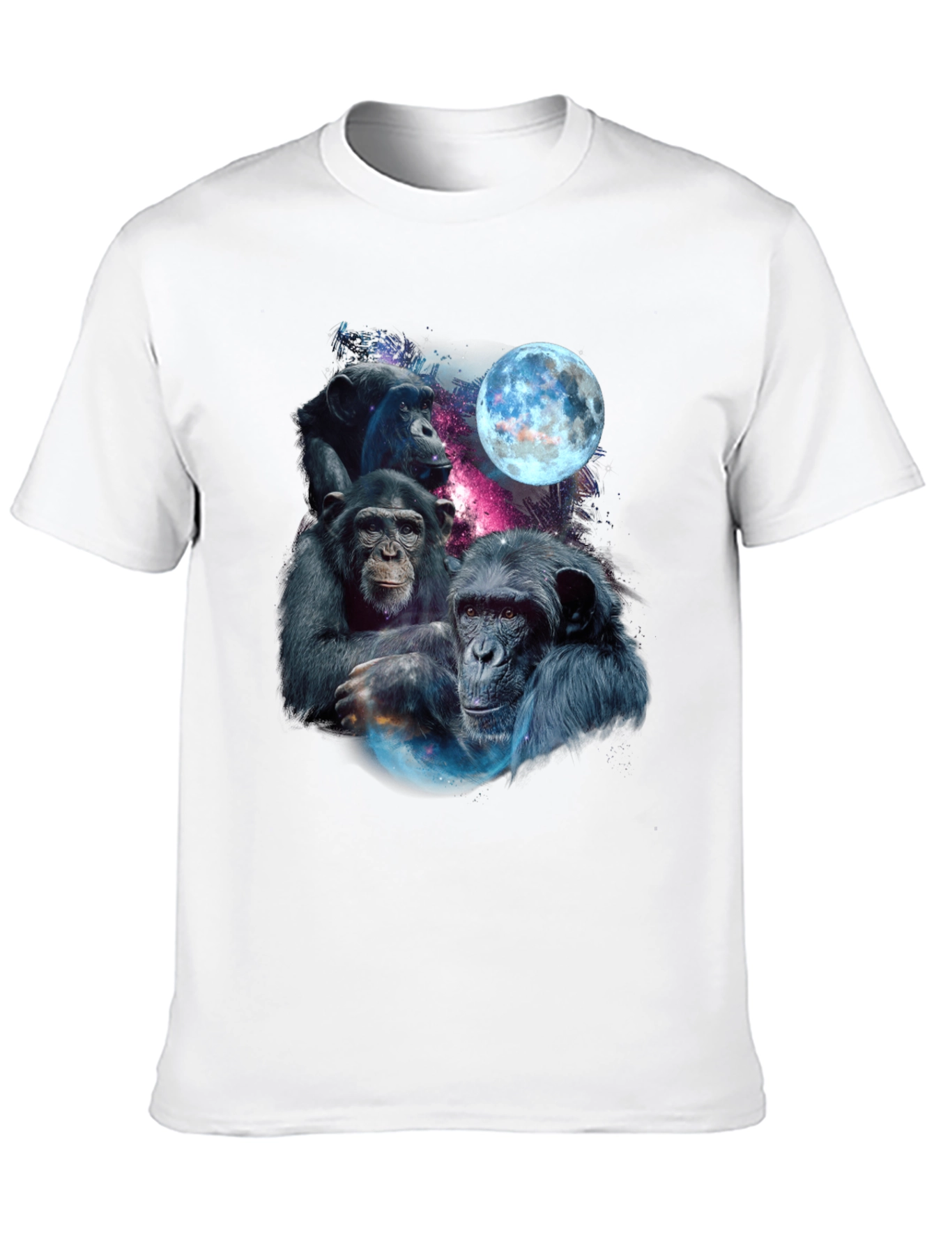 Chimpanzee Moon Graphic T-Shirt