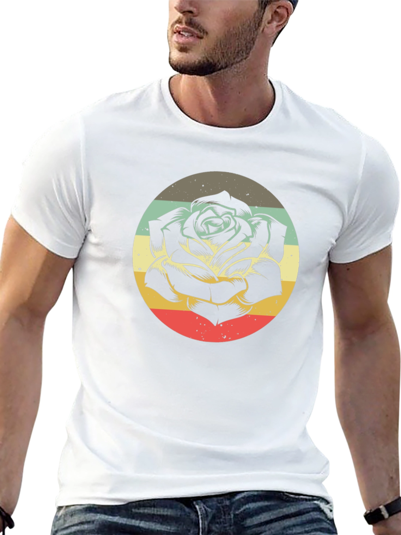 Retro Rose Graphic T-Shirt