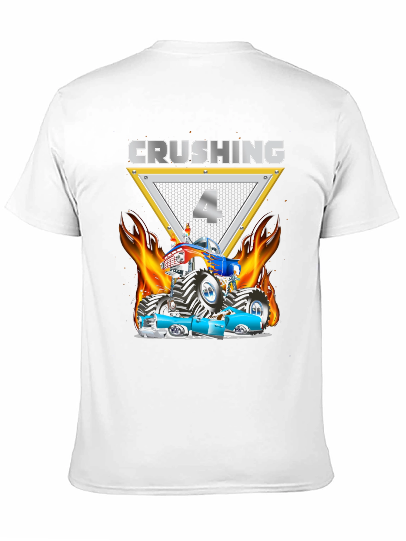 Crushing 4th Birthday Monster Truck T-Shirt