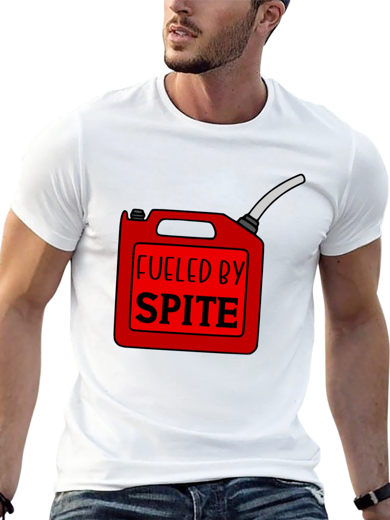 Fueled by Spite Funny Graphic T-Shirt
