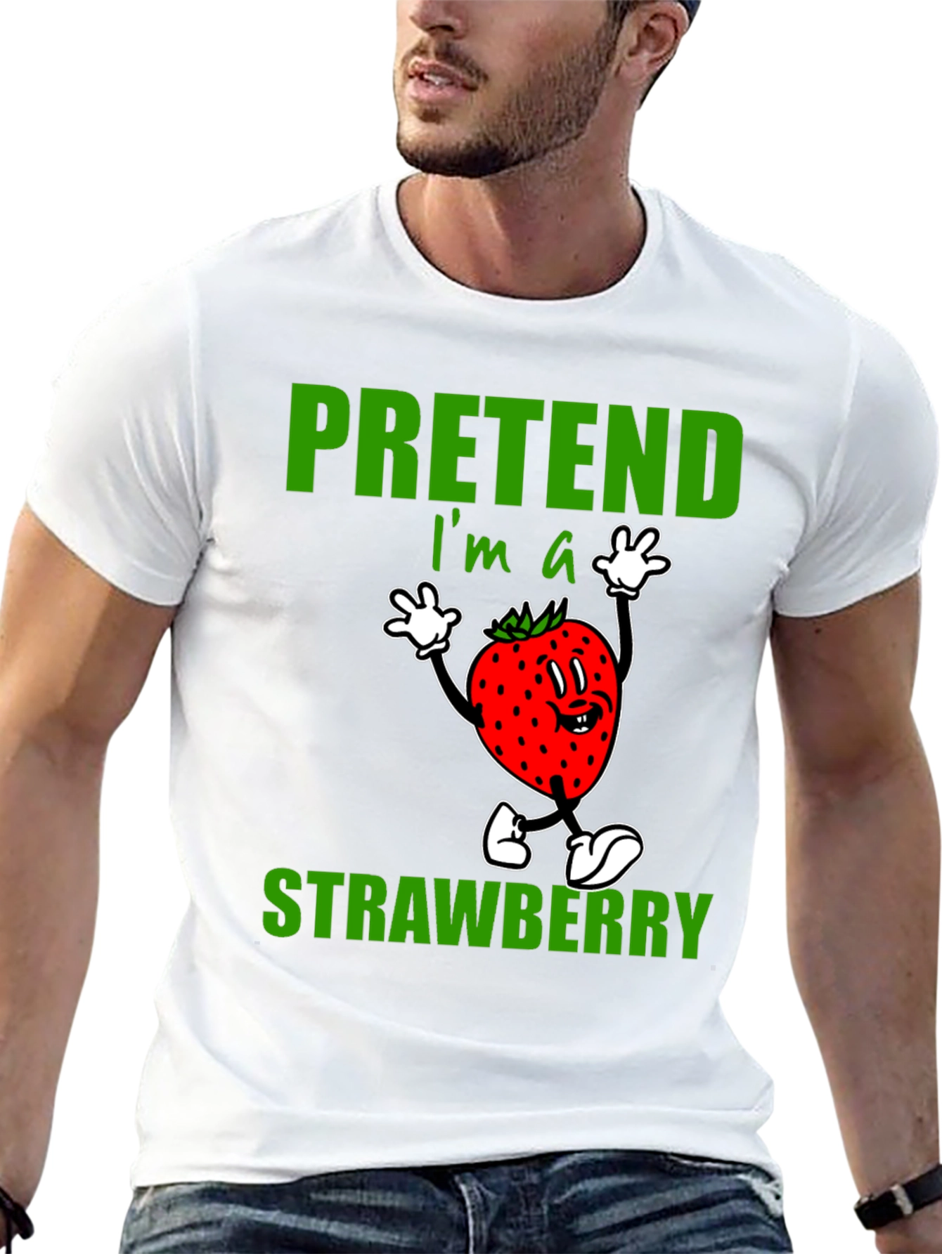 Pretend Im A Strawberry Graphic T-Shirt