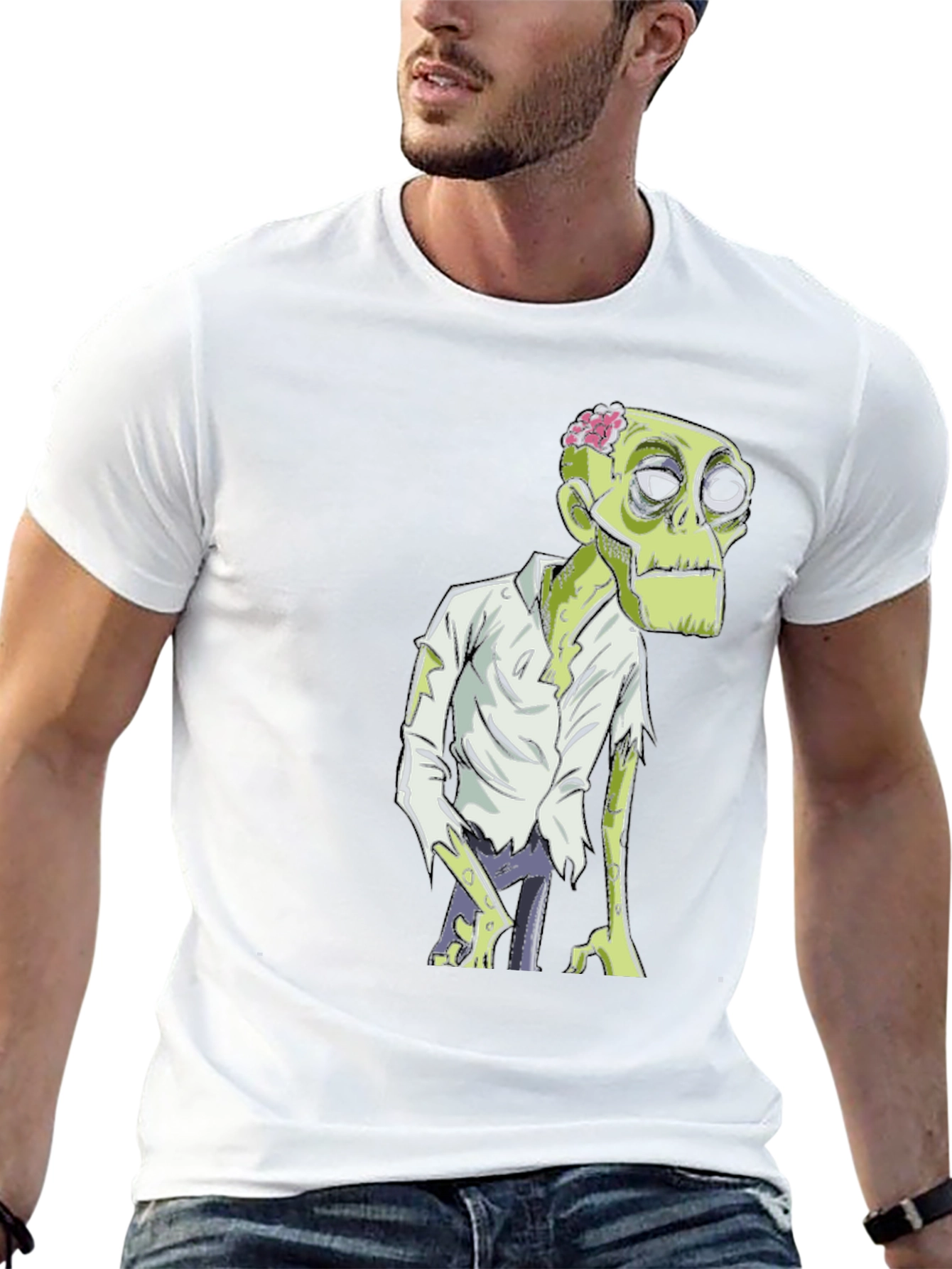 Zombie Graphic Tee - Halloween Costume Shirt