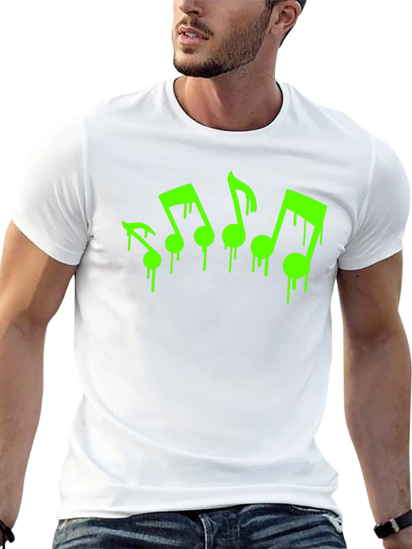 Dripping Music Notes Graphic Tee