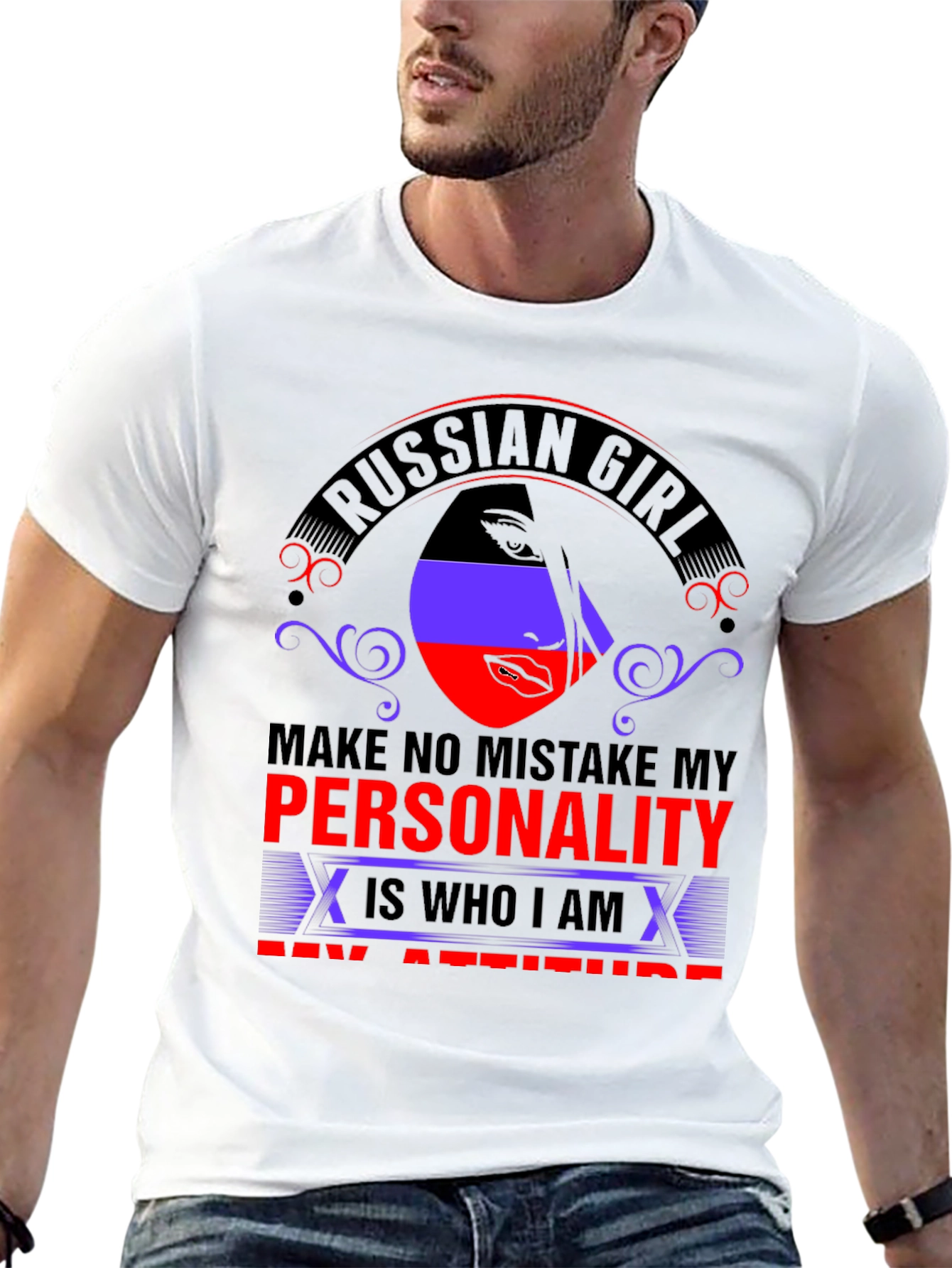 Russian Girl Personality Graphic T-Shirt