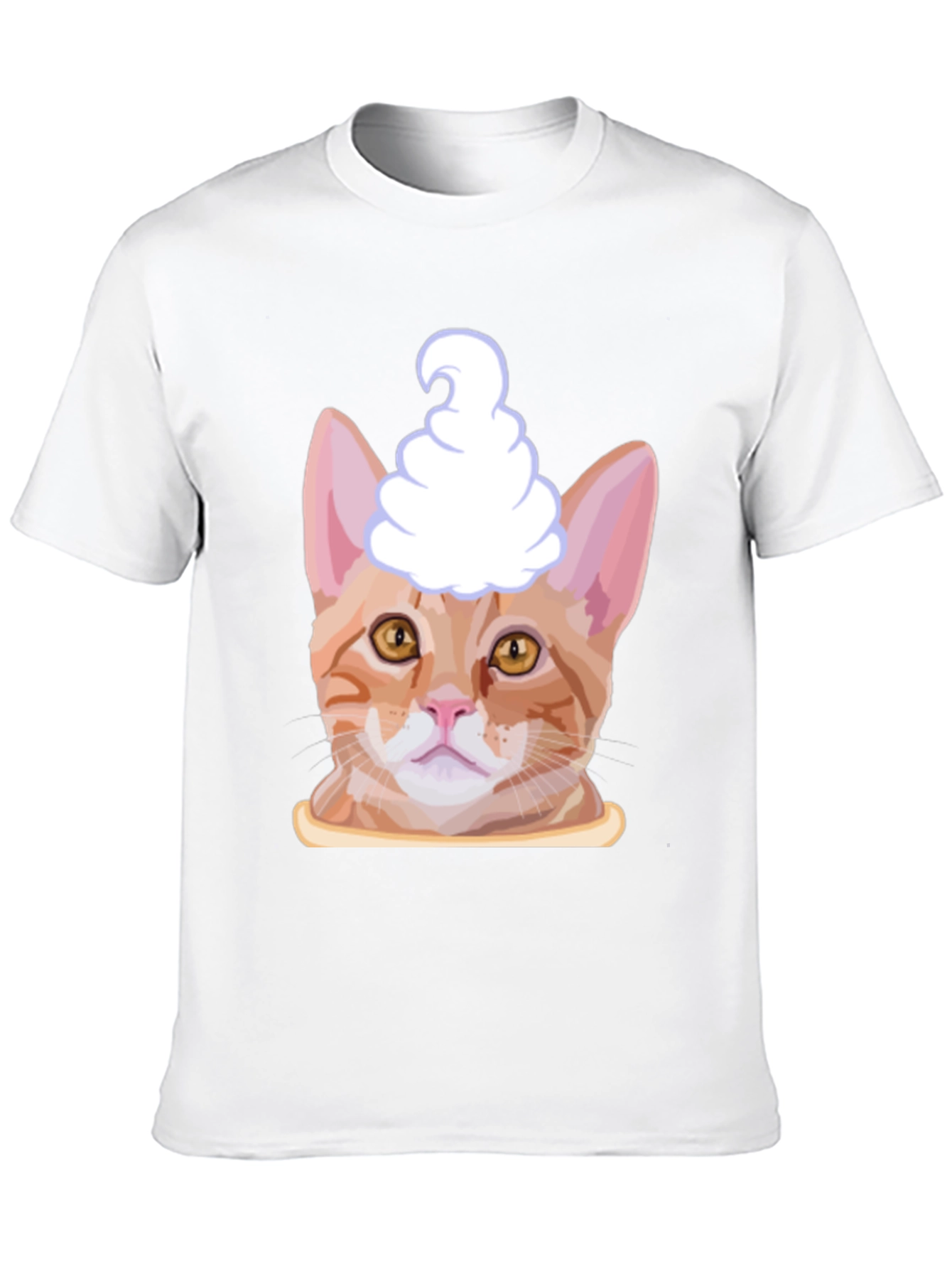 Cat Ice Cream Head T-Shirt