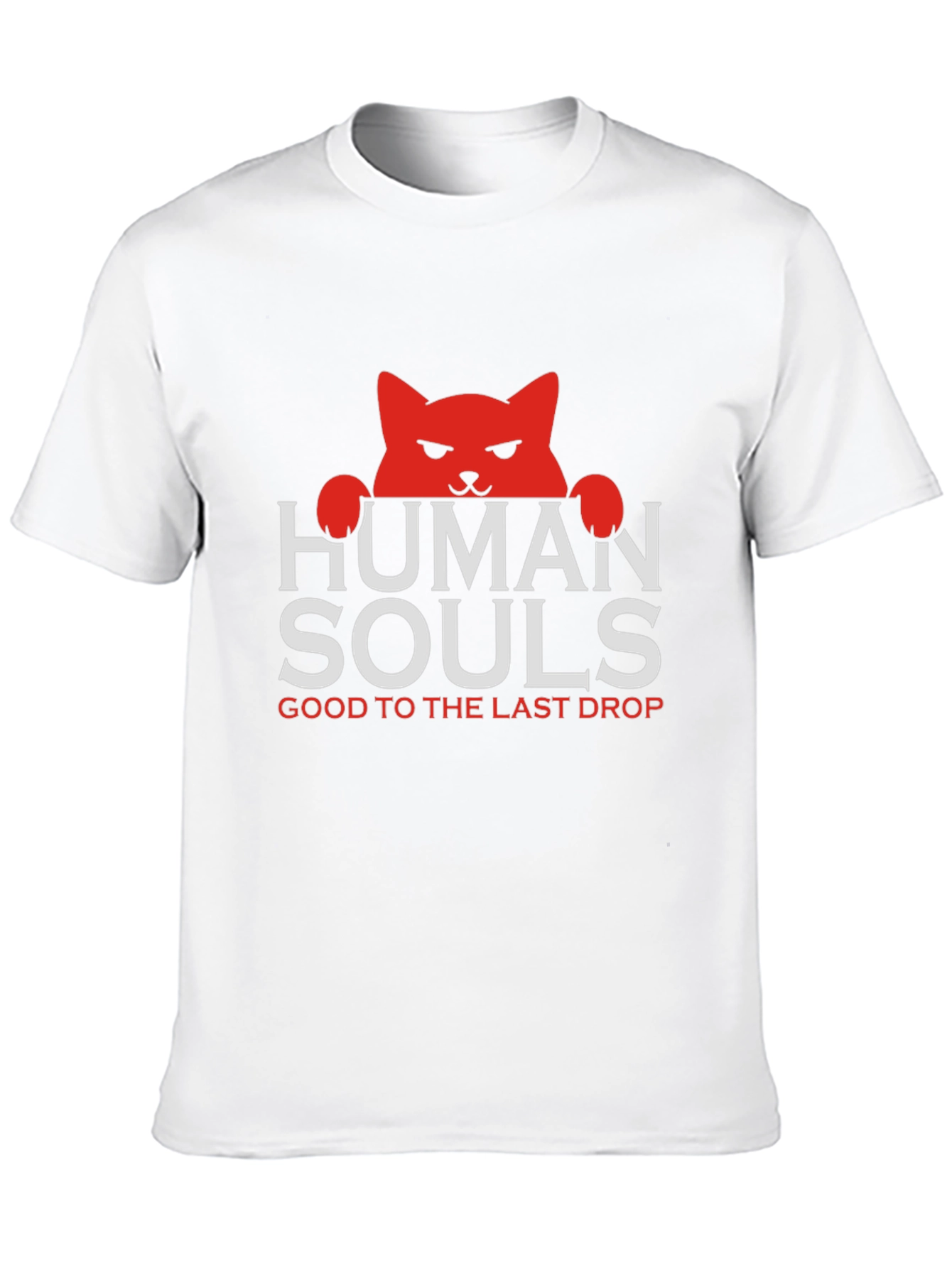 Human Souls Cat Graphic Black T-Shirt