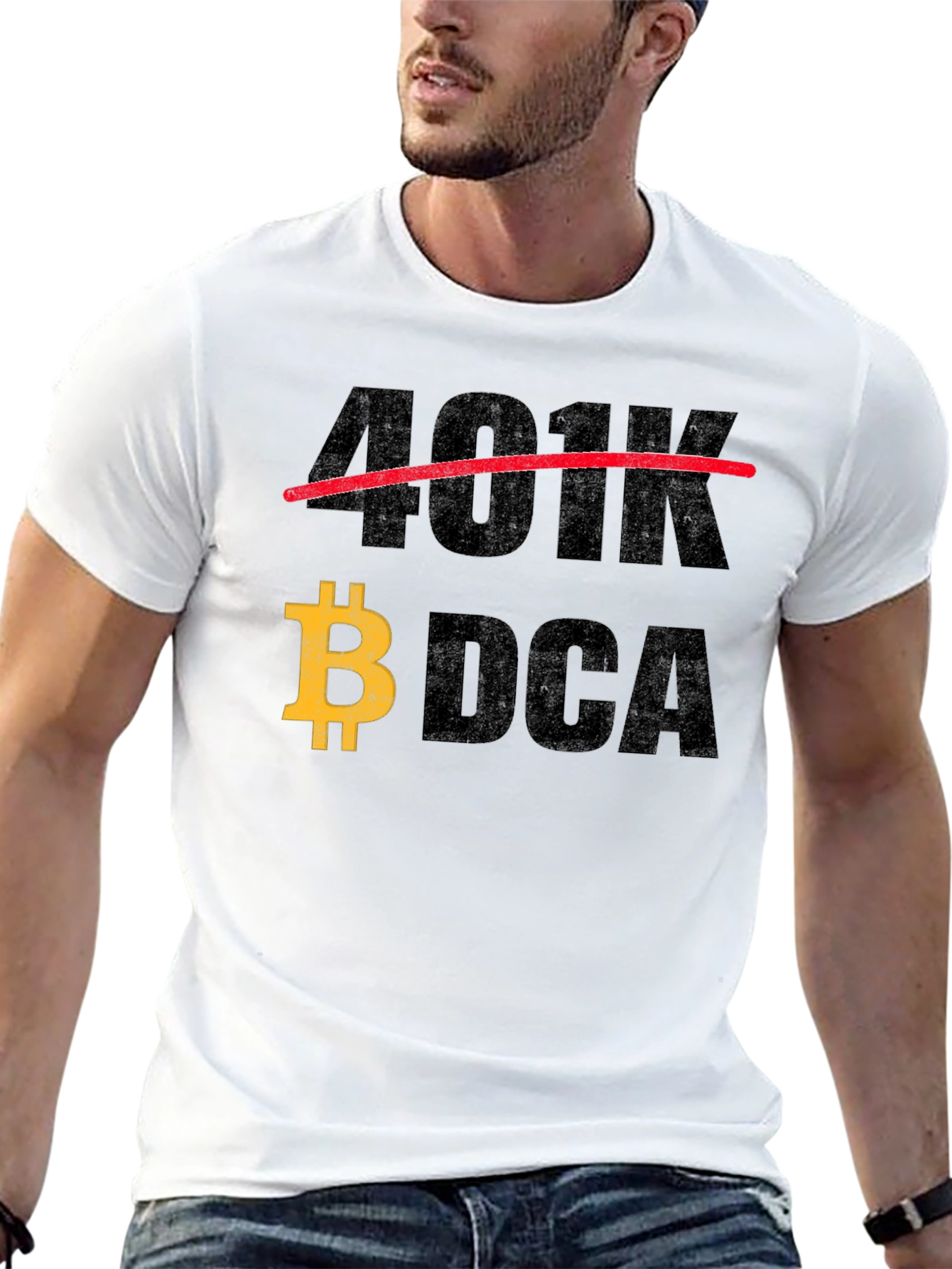 Bitcoin DCA T-Shirt - Cryptocurrency Investor Apparel