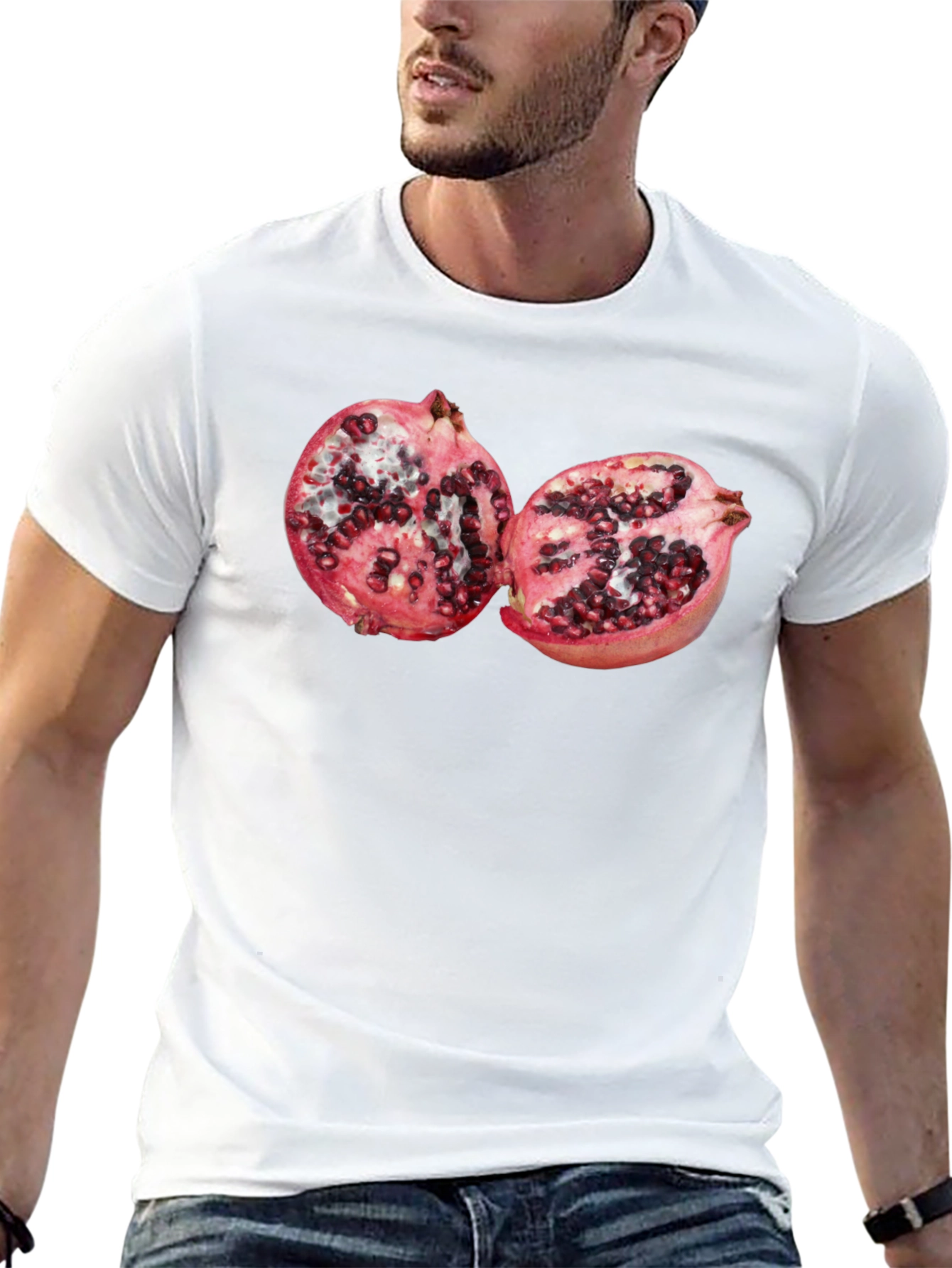 Pomegranate Graphic T-Shirt - Unique Fruit Design