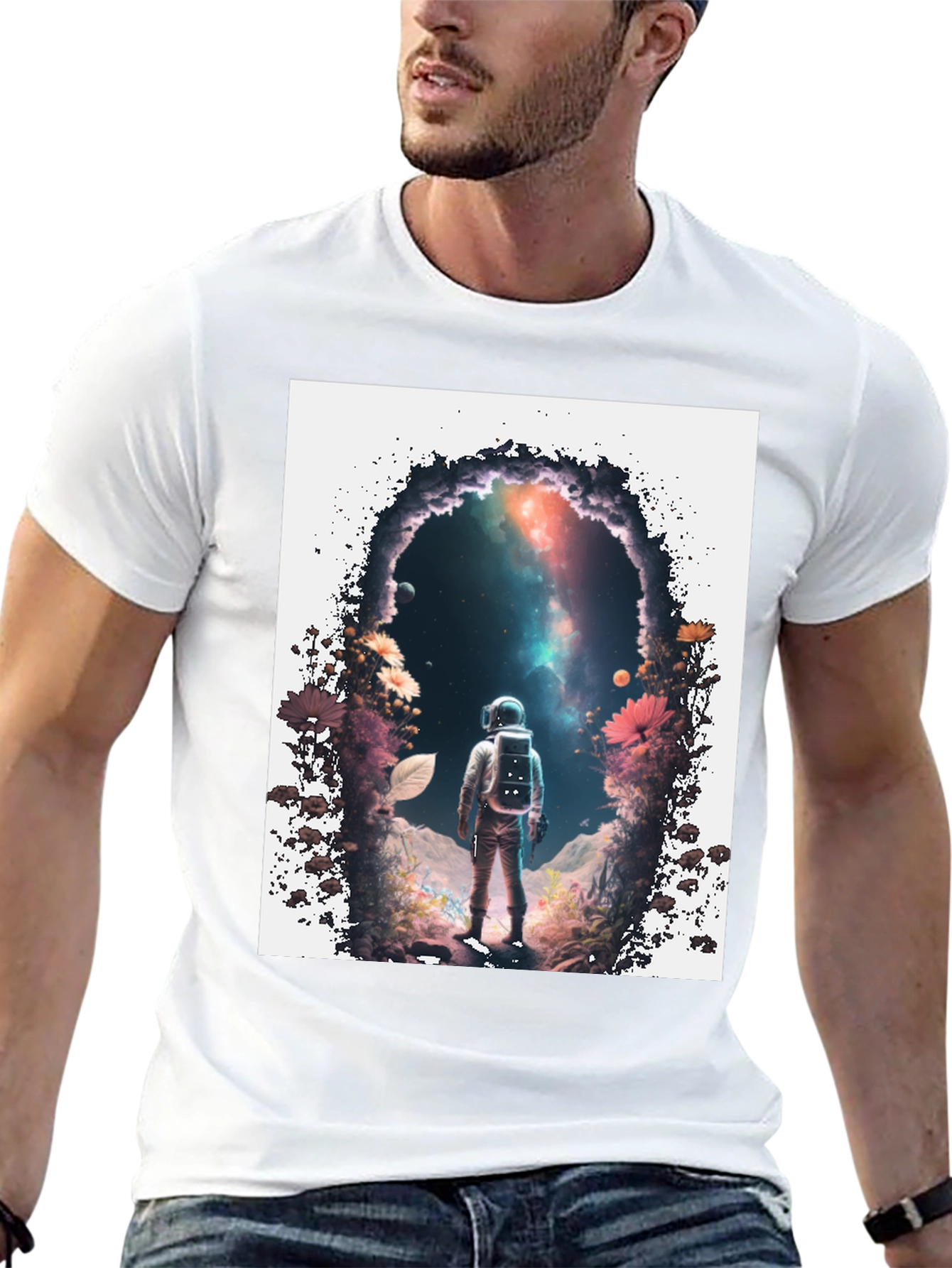 Astronaut Portal Graphic T-Shirt