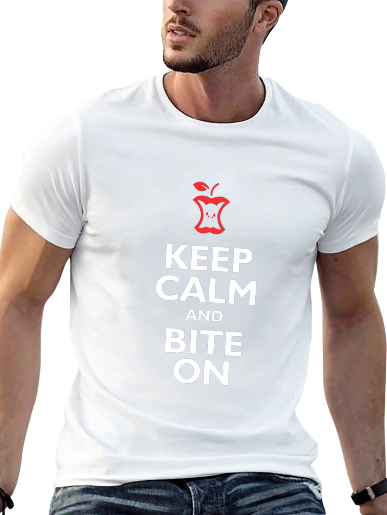 Keep Calm and Bite On Black Graphic Tee