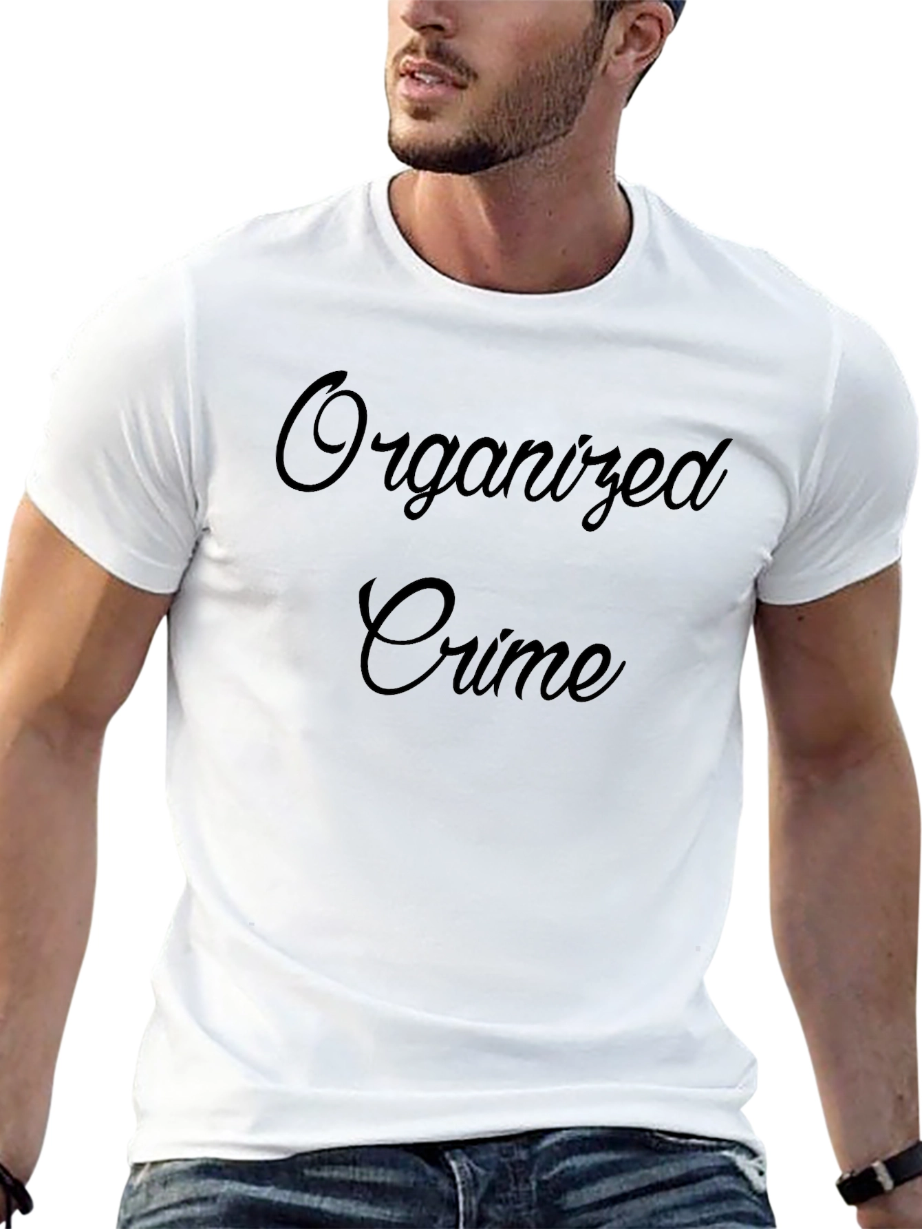 Organized Crime T-Shirt - Black Crew Neck Tee