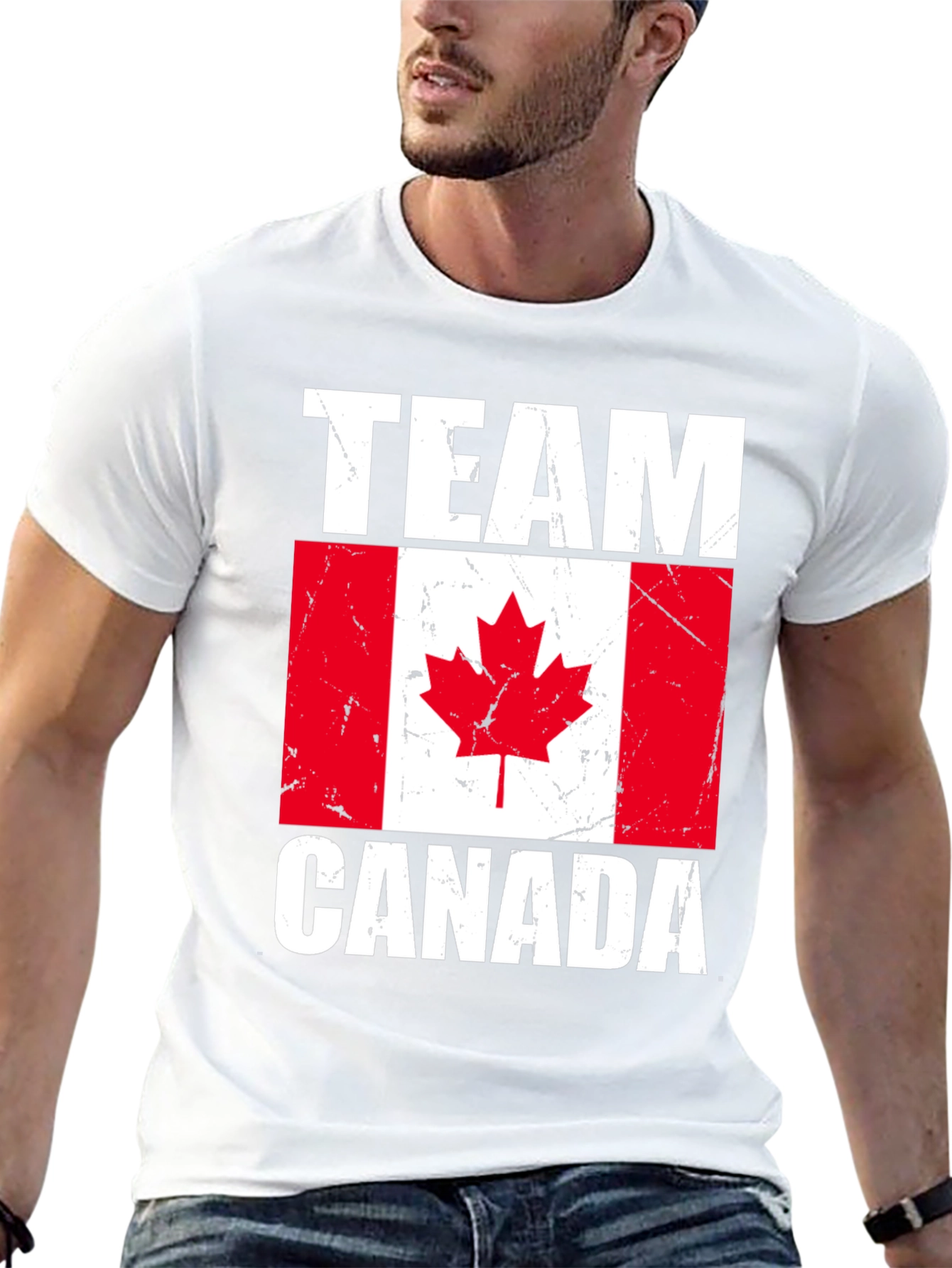 Team Canada T-Shirt - Distressed Flag Graphic