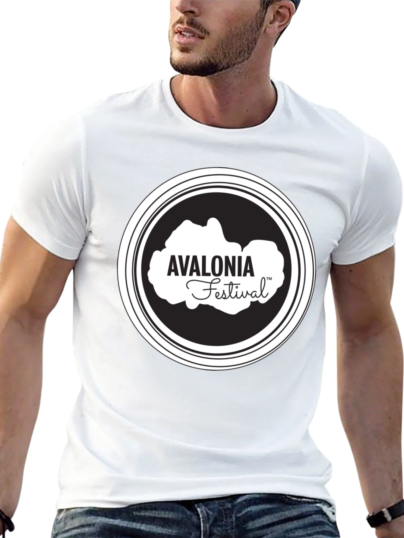 Avalonia Festival Black T-Shirt - Stylish Crew Neck Tee