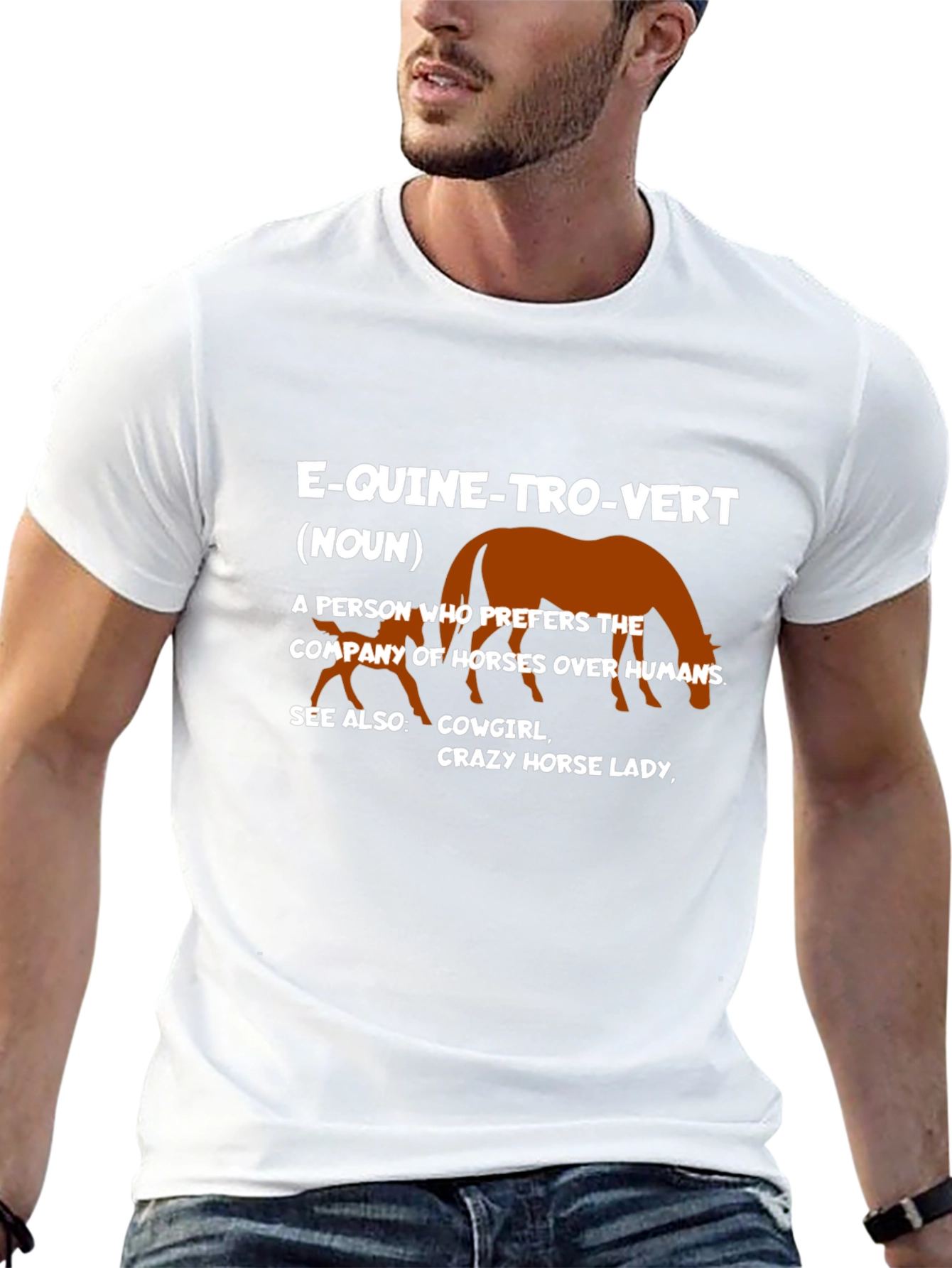 Equine-tro-vert T-Shirt: Horse Lovers Definition Tee