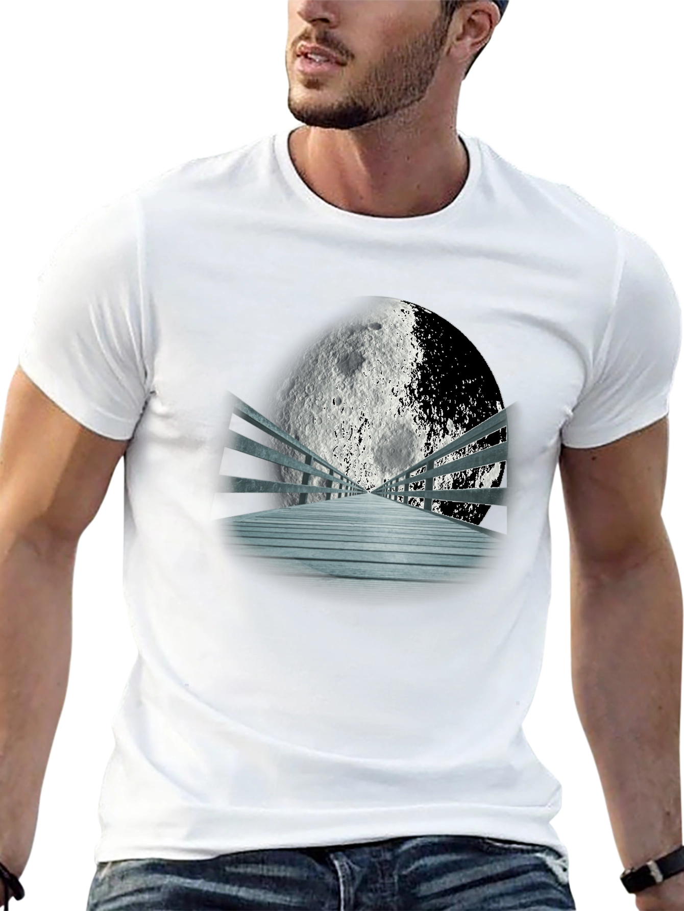 Moon Bridge T-Shirt - Sci-Fi Graphic Tee