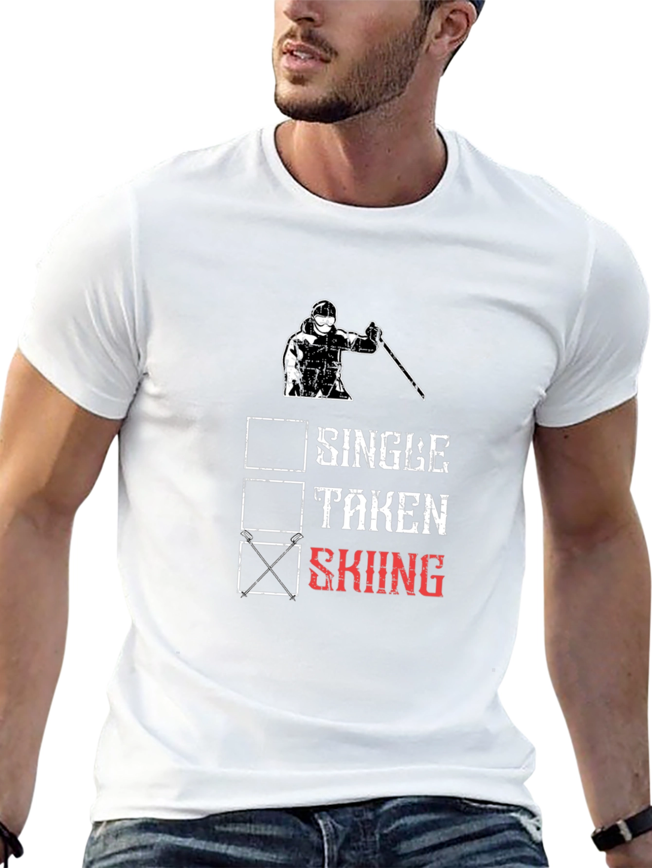 Skiing T-Shirt - Single Taken Skiing