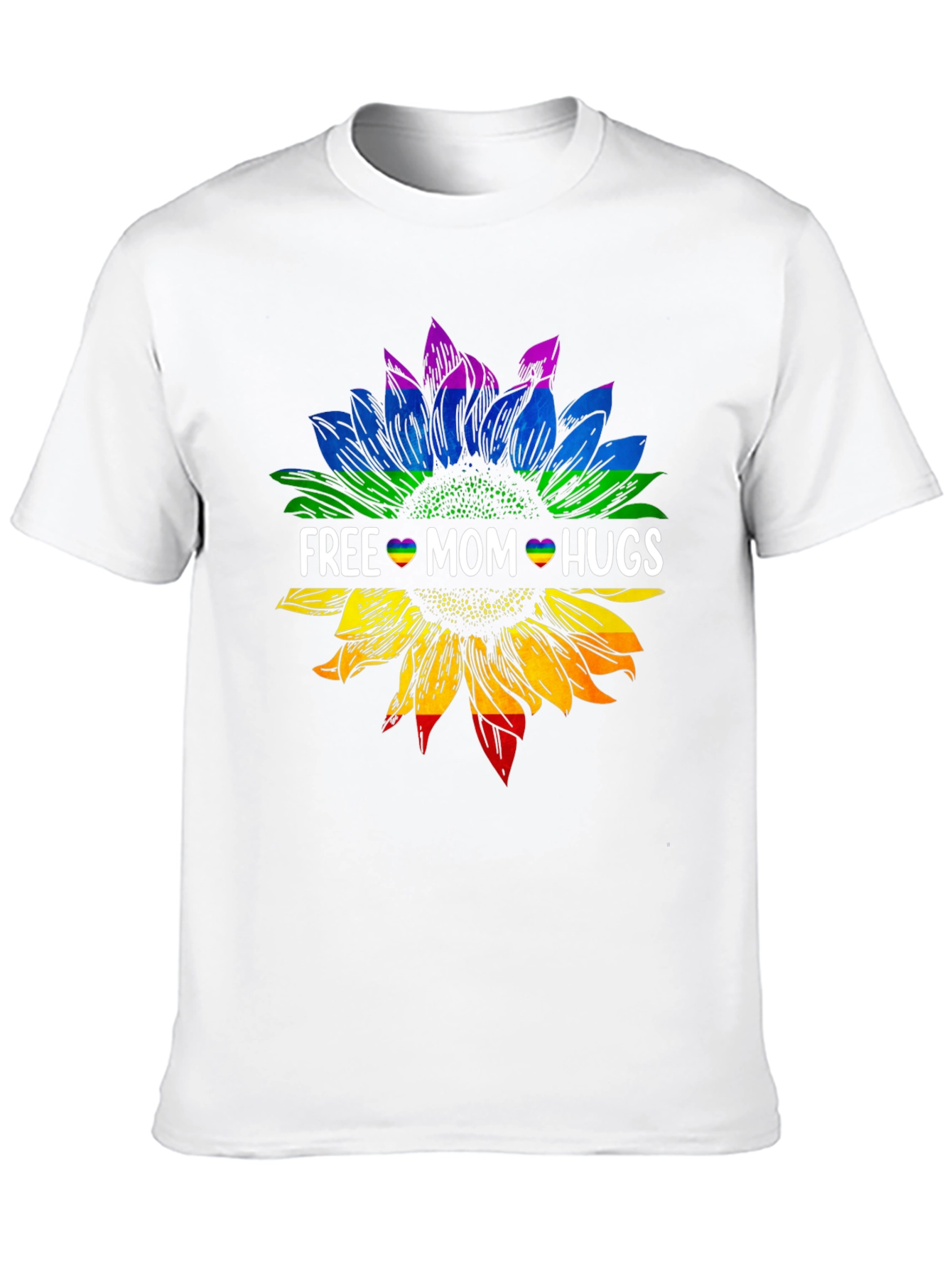 Free Mom Hugs Sunflower Graphic T-Shirt
