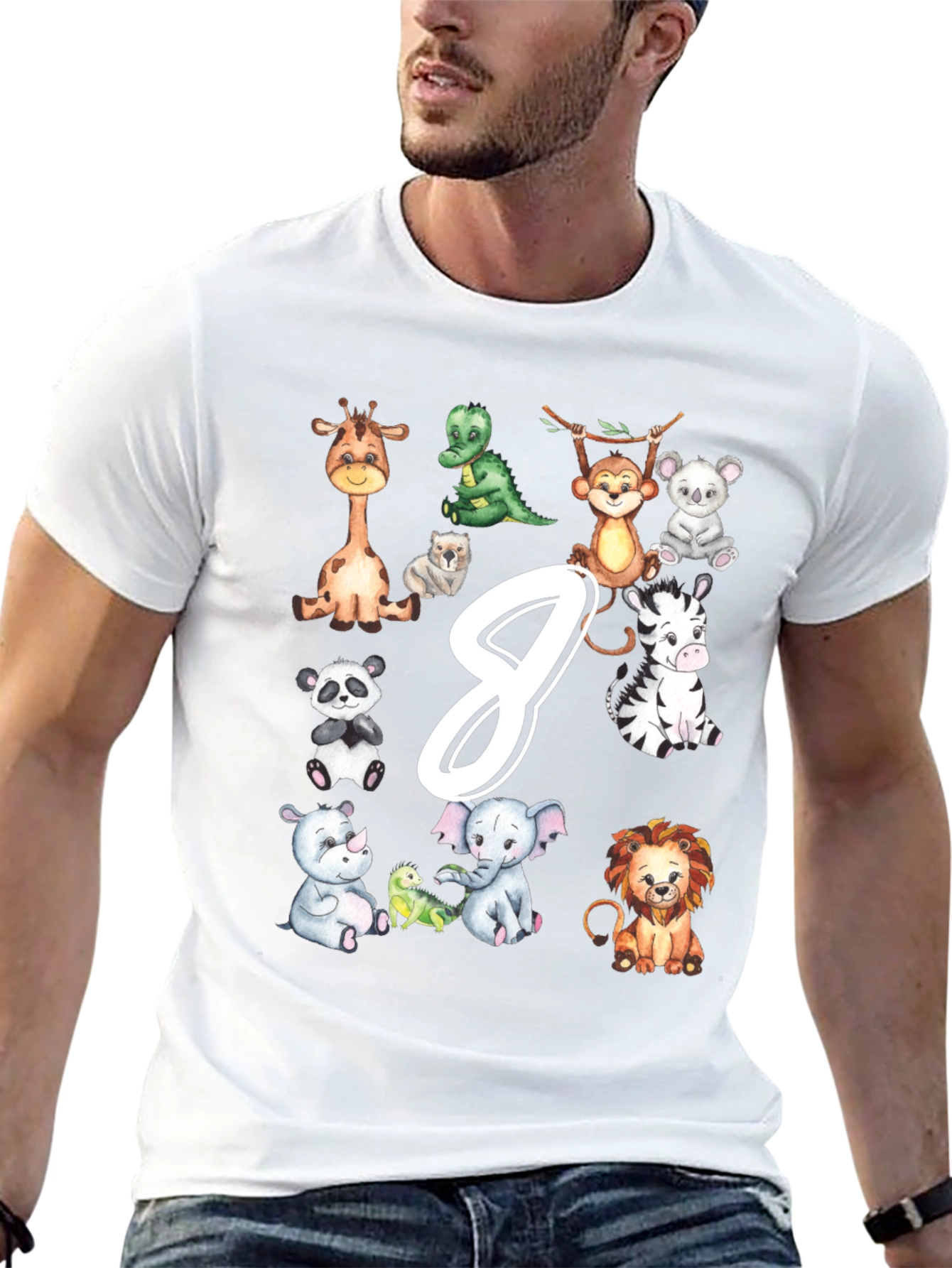 Jungle Animals Kids Birthday T-Shirt