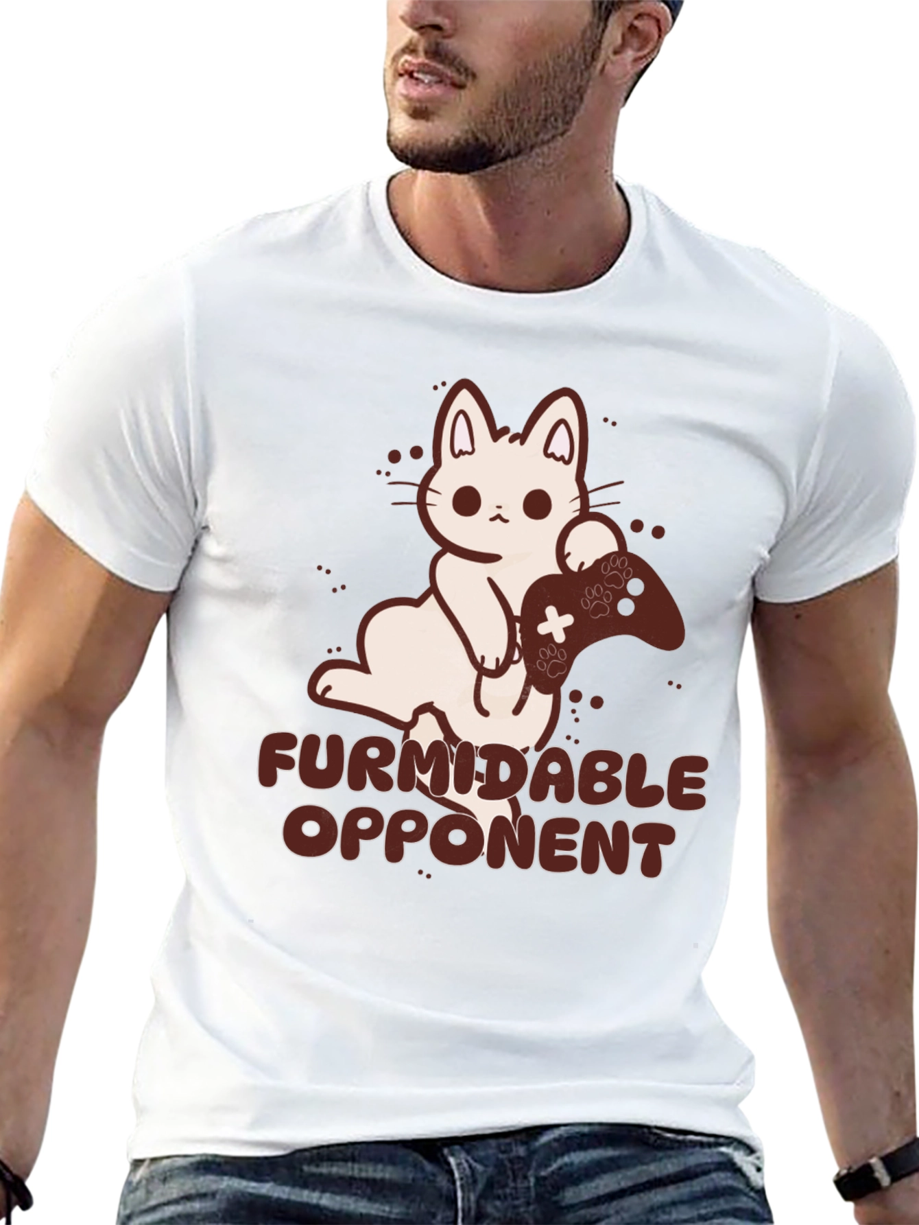 Furmidaable Opponent Gamer Cat T-Shirt