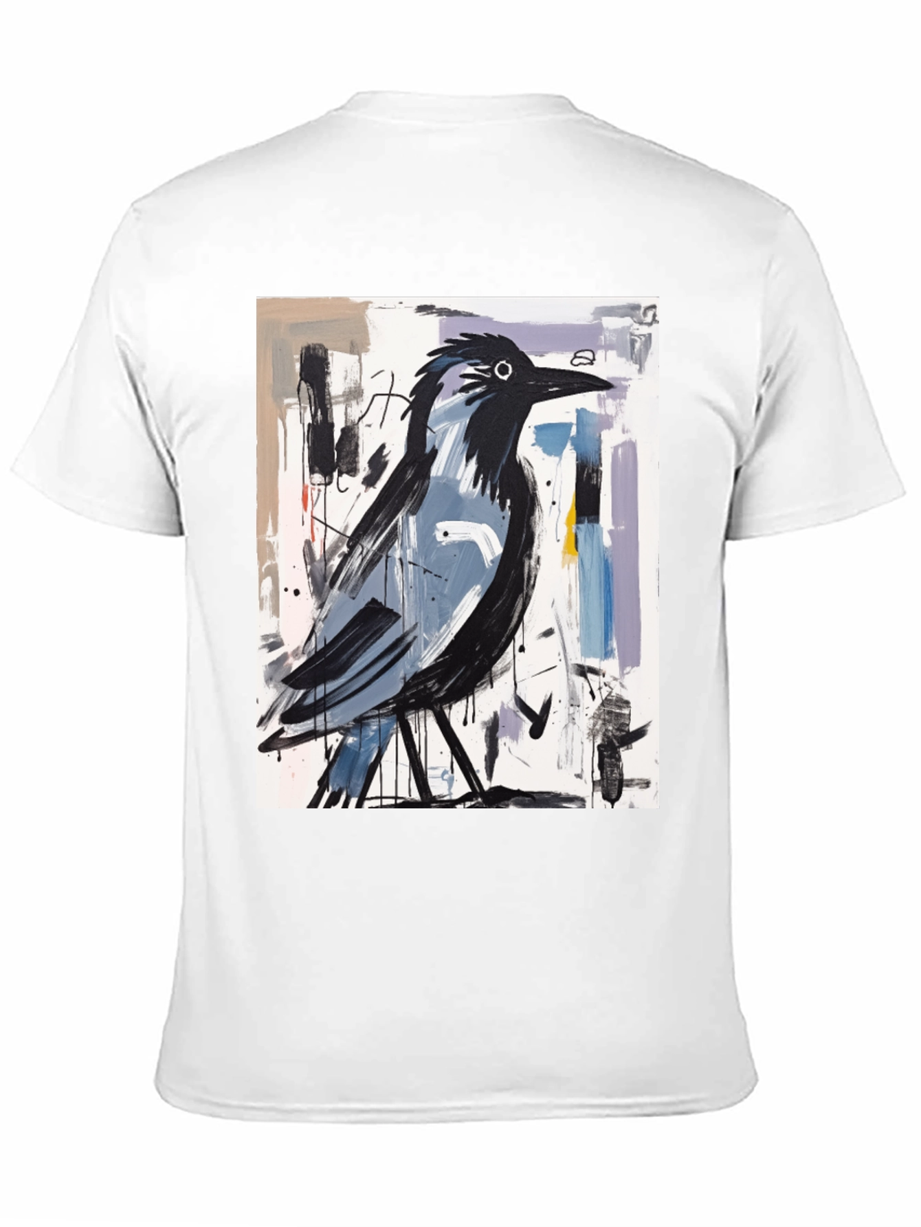 Abstract Crow Graphic Tee - Modern Art T-Shirt