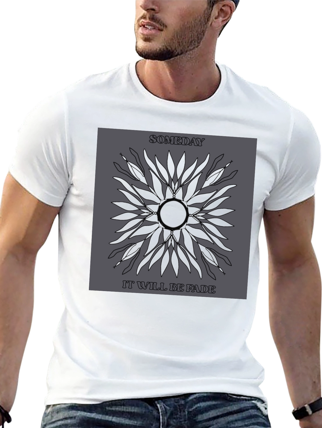 Someday Fade Graphic Print Tee - Stylish Comfort