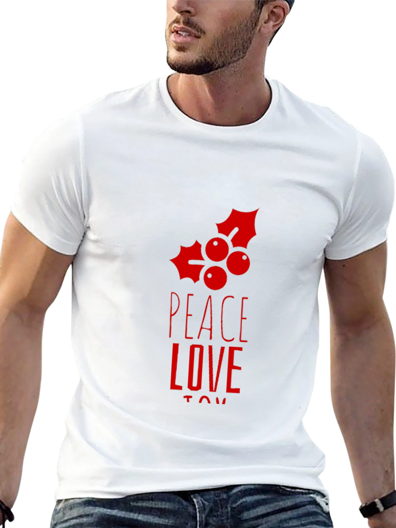 Peace Love Joy Holiday Graphic Tee