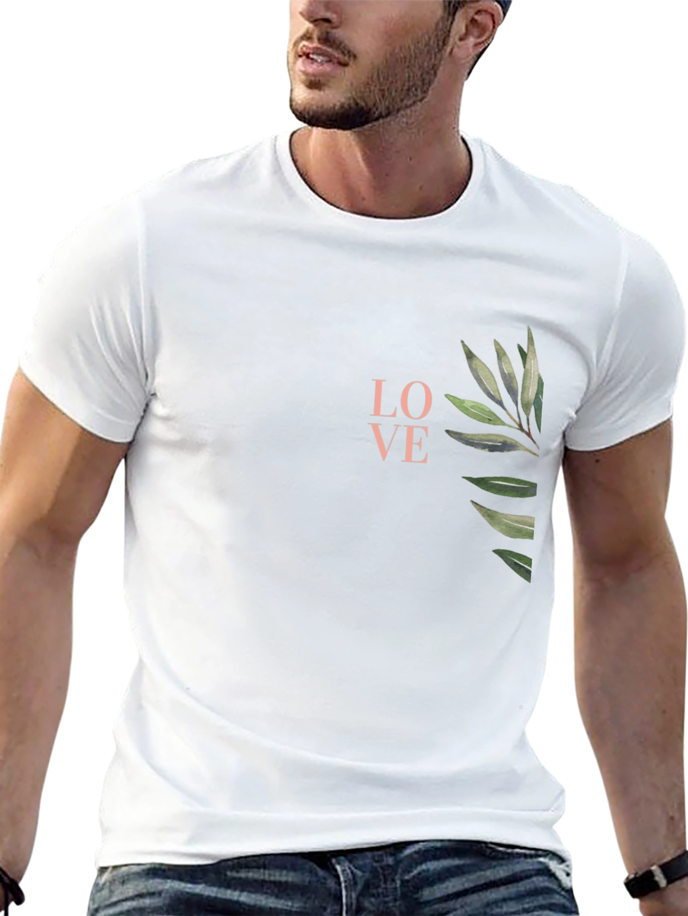Love Leaf Graphic T-Shirt - Stylish Mens Tee