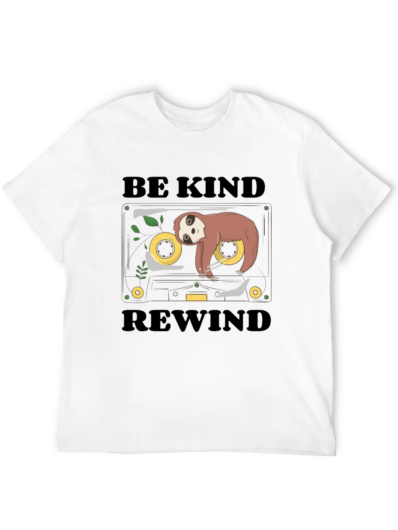 Be Kind Rewind Sloth Cassette Tape Graphic Tee