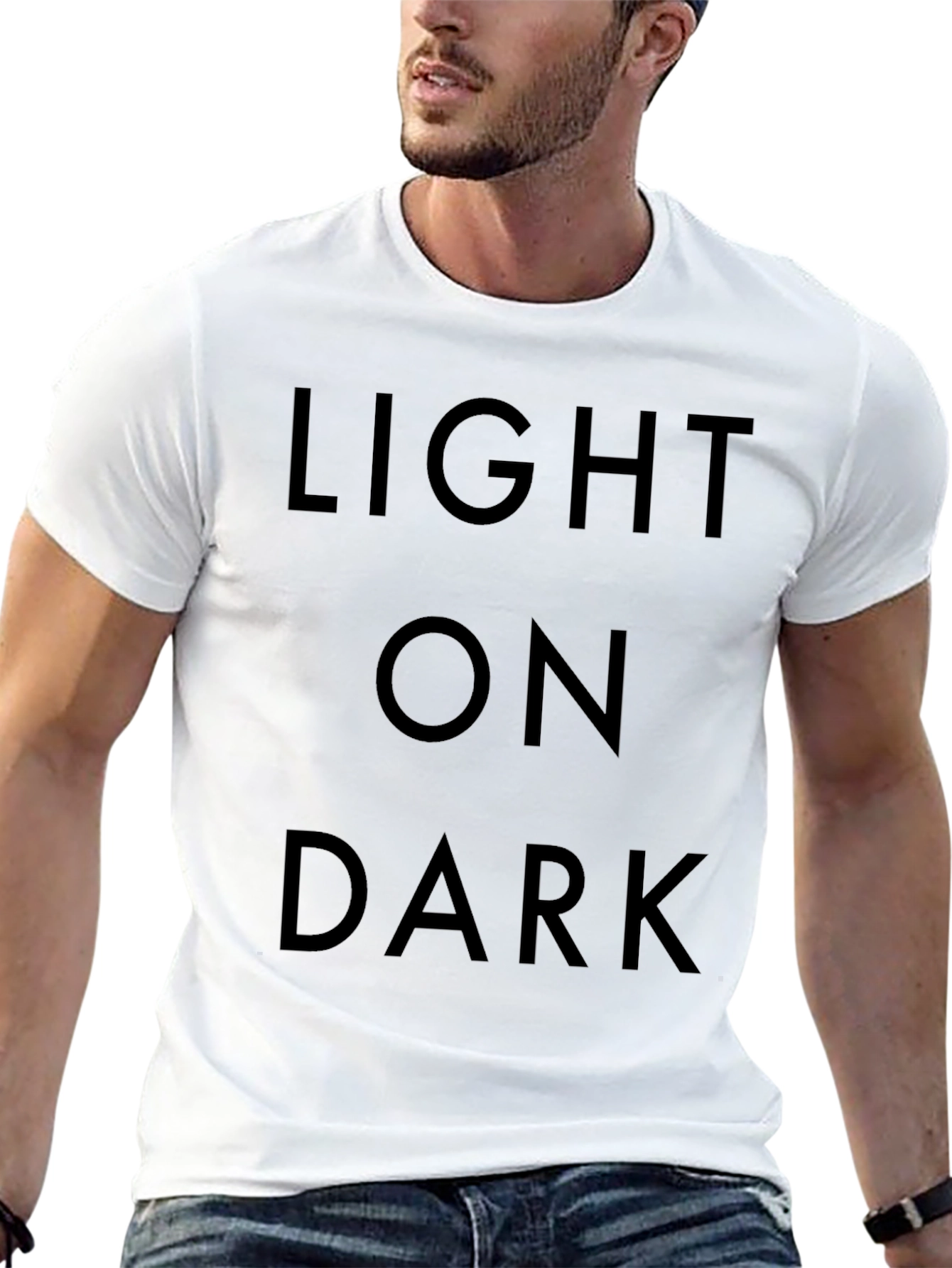 Light On Dark Graphic Tee - Stylish Mens T-Shirt