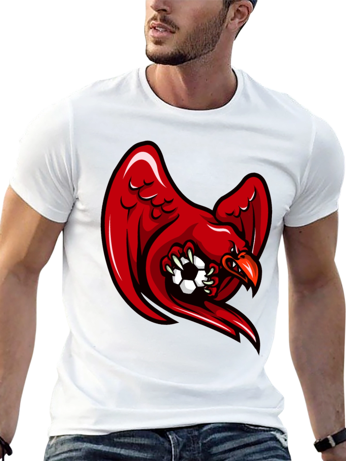 Red Eagle Soccer Black T-Shirt