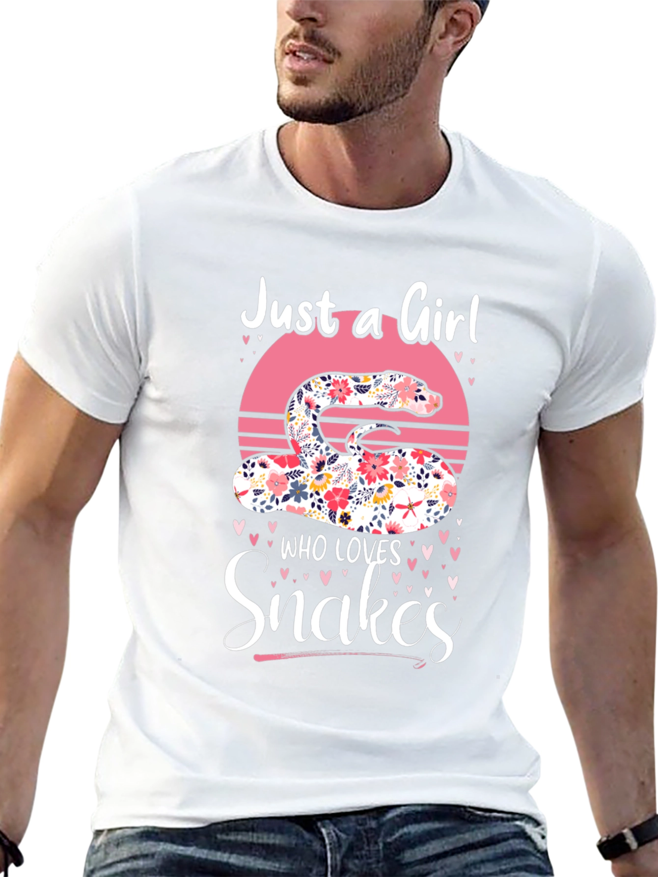 Floral Snake Lover Graphic Tee - Womens