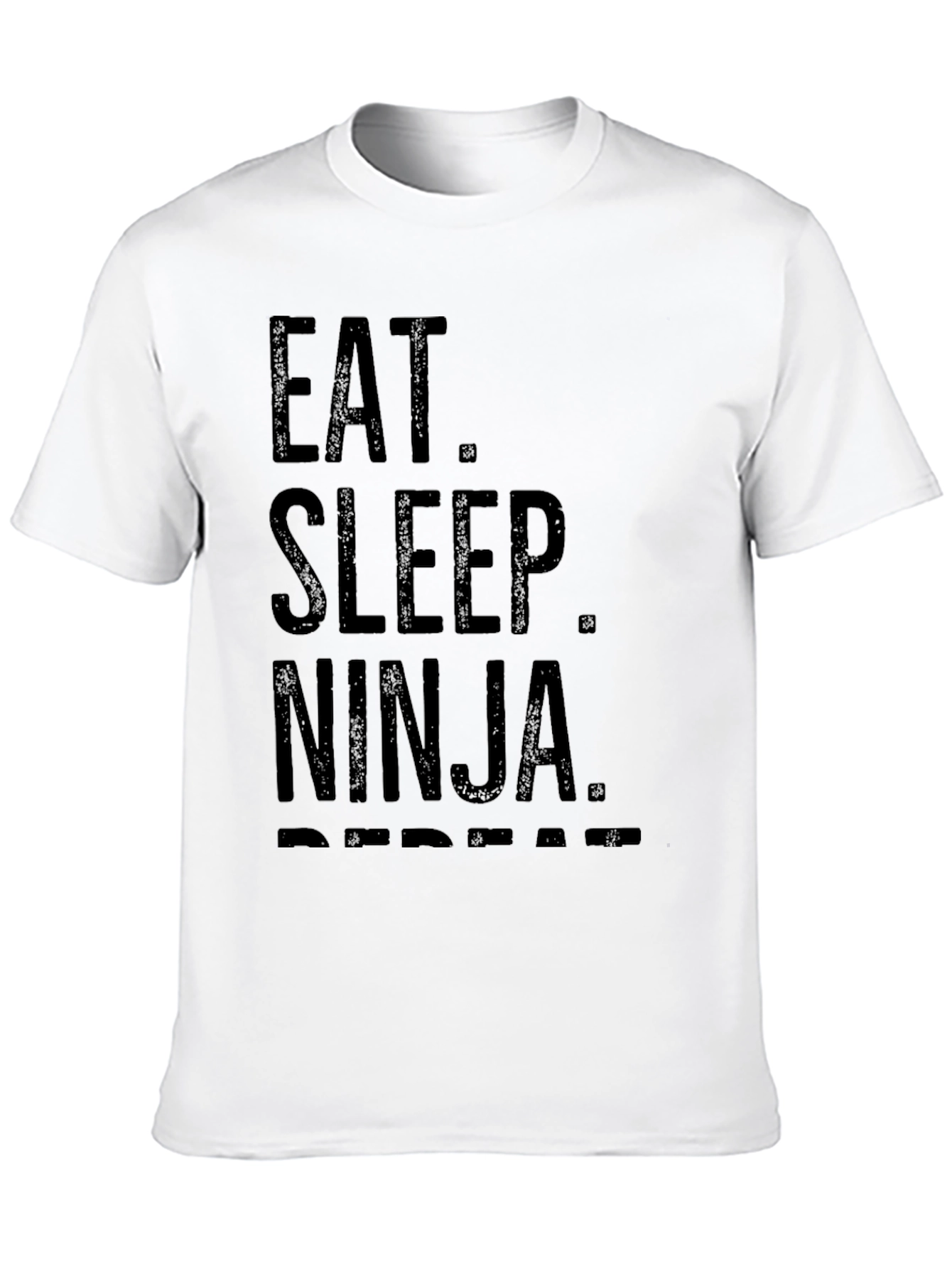 Eat. Sleep. Ninja. Repeat. Black T-Shirt