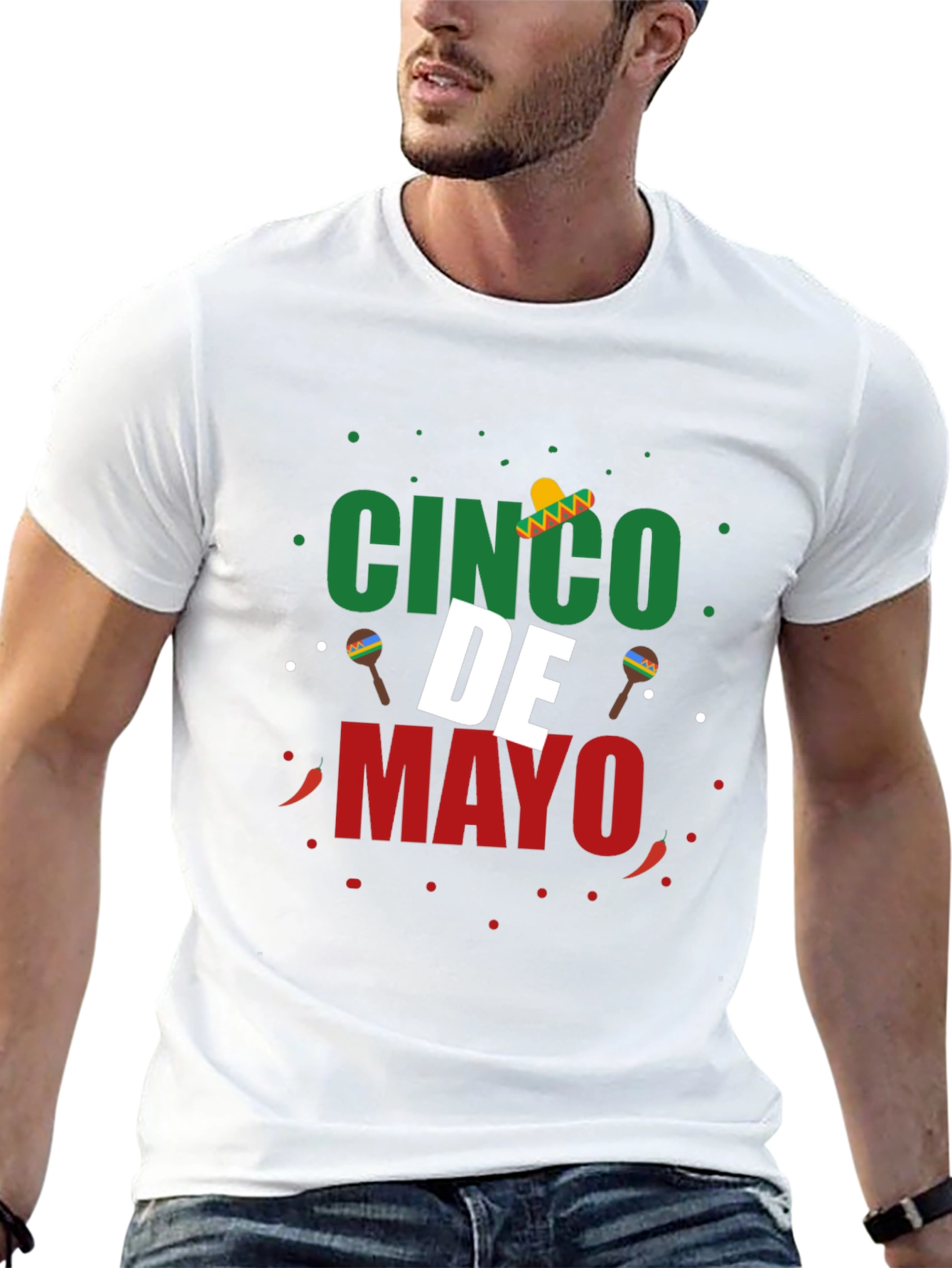 Cinco de Mayo T-Shirt - Black Crew Neck Tee