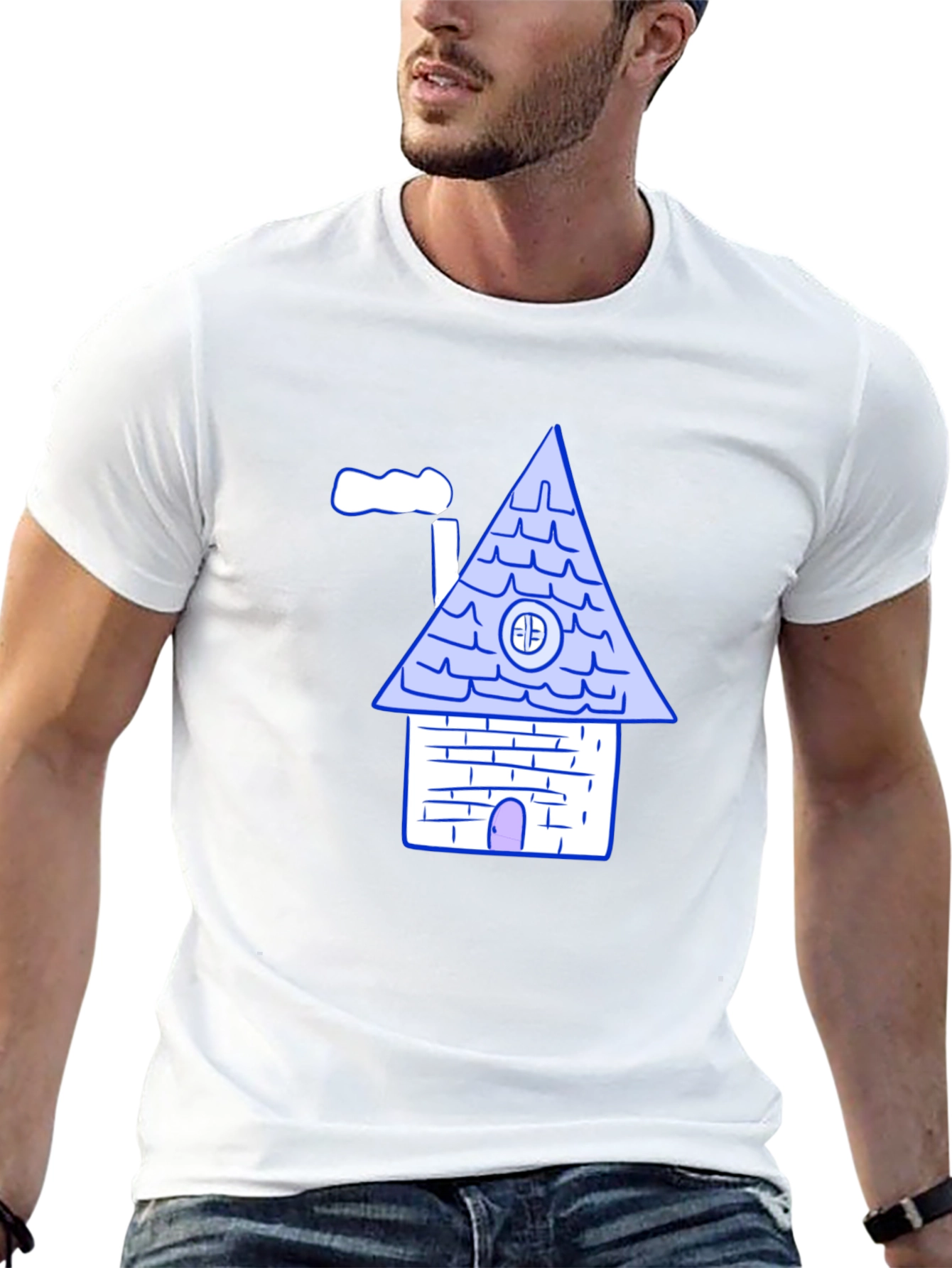 Cartoon House Graphic T-Shirt