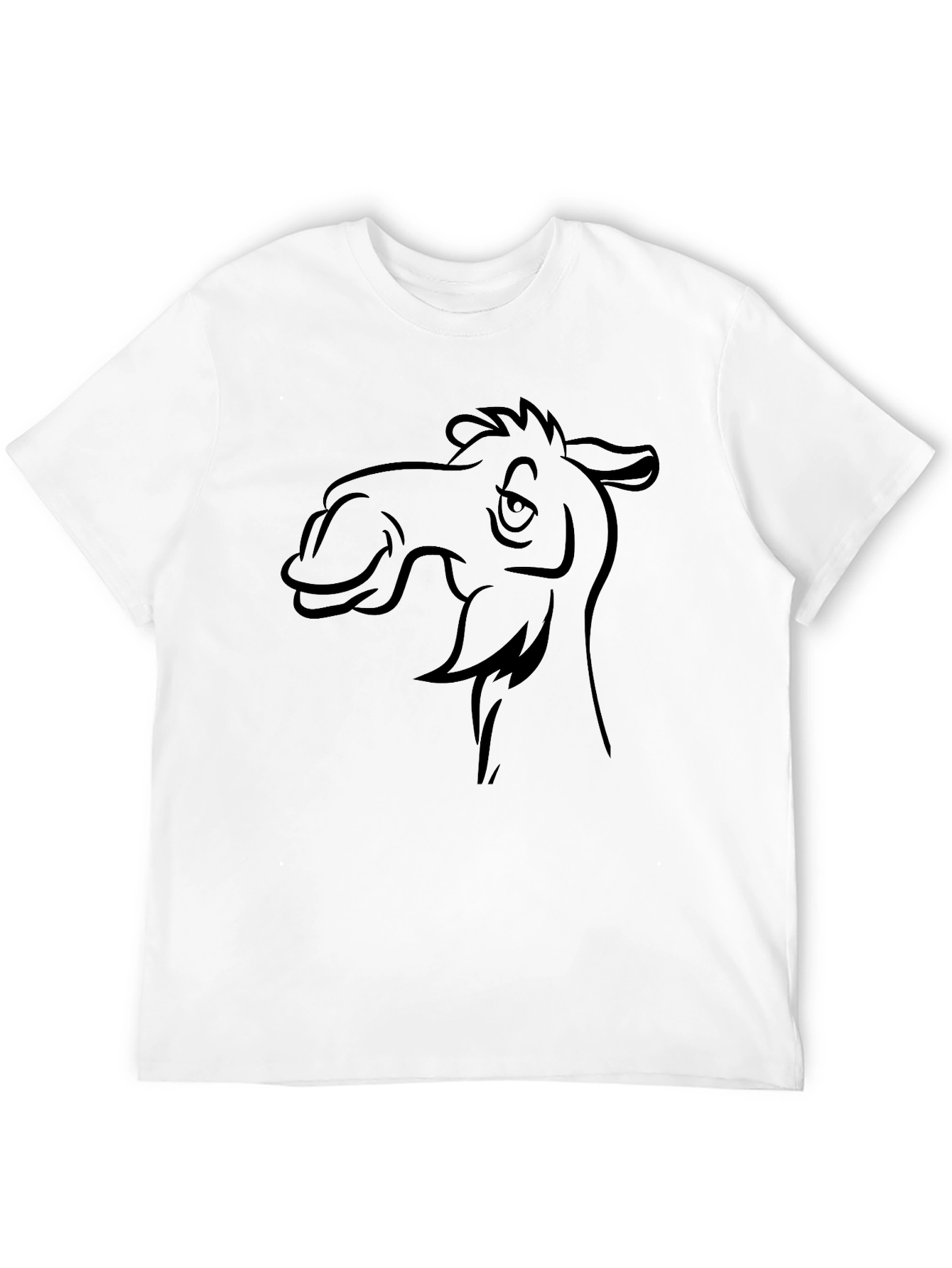 Camel Cartoon Graphic T-Shirt - Black Tee