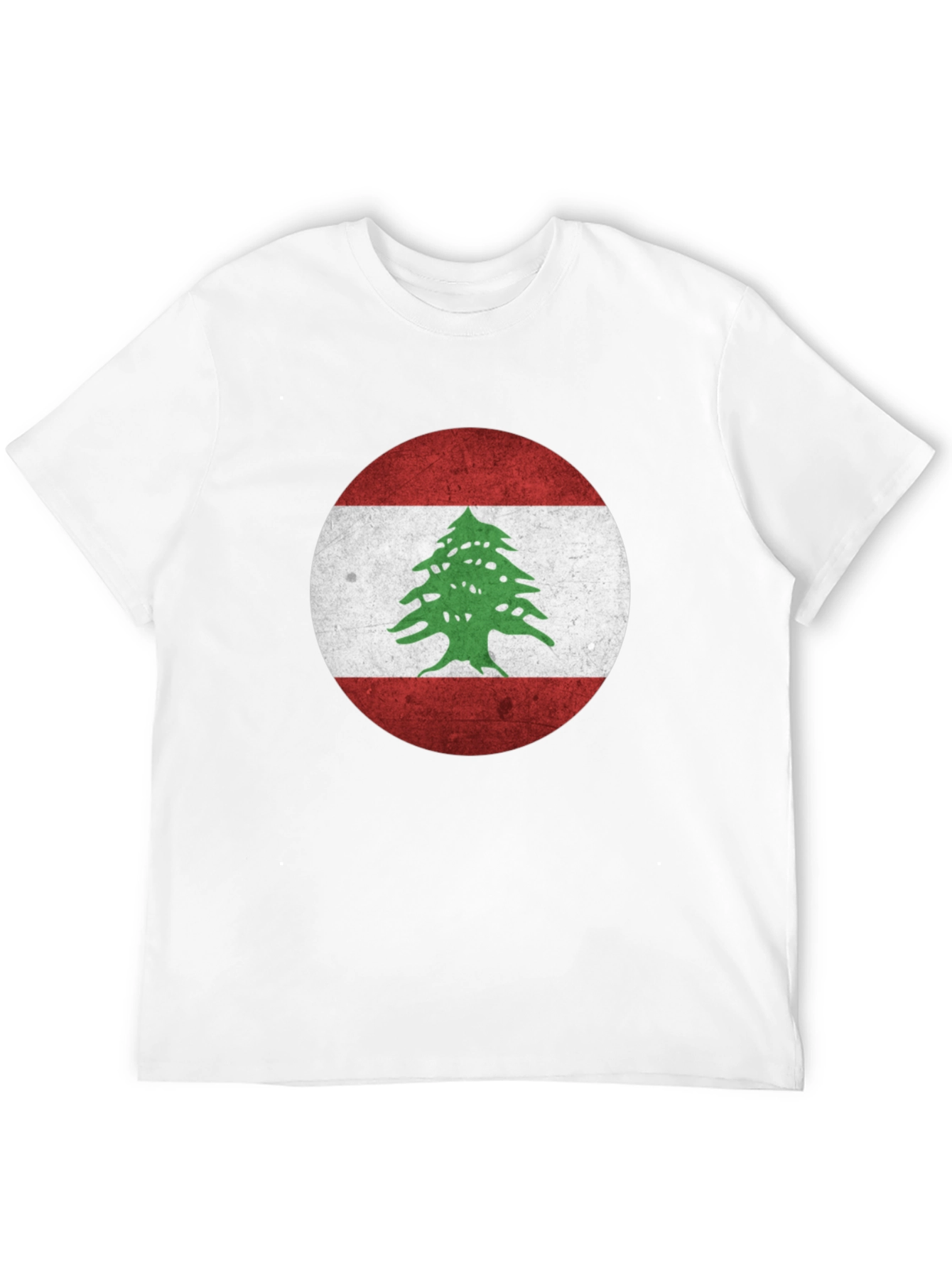 Lebanon Flag T-Shirt - Distressed Design