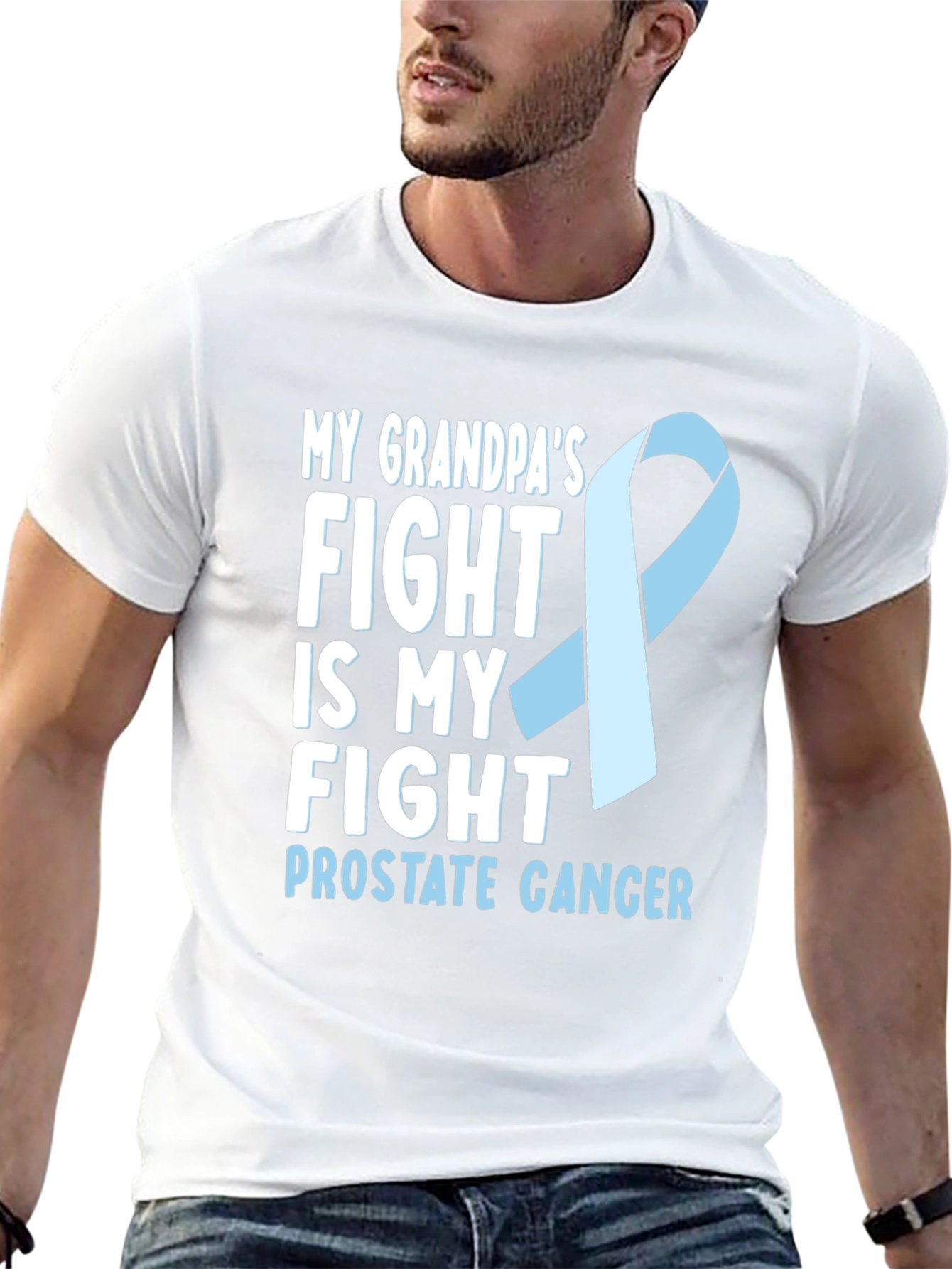 Prostate Cancer Awareness T-Shirt - Grandfather Support Tee