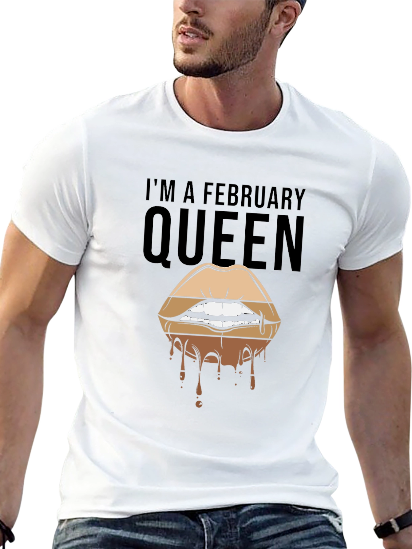 February Queen Lips Drip Graphic Tee