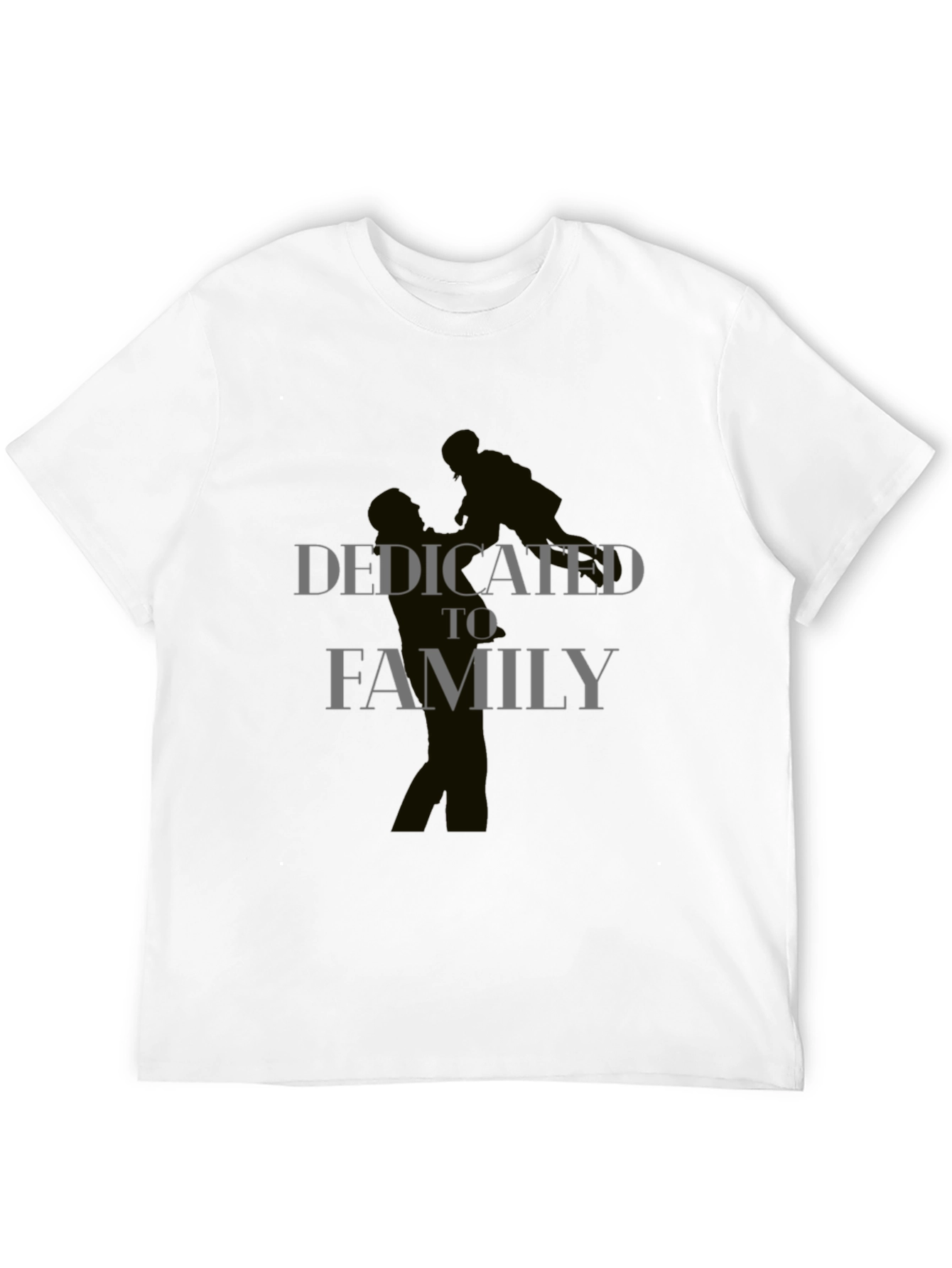 Dedicated To Family Graphic Print T-Shirt