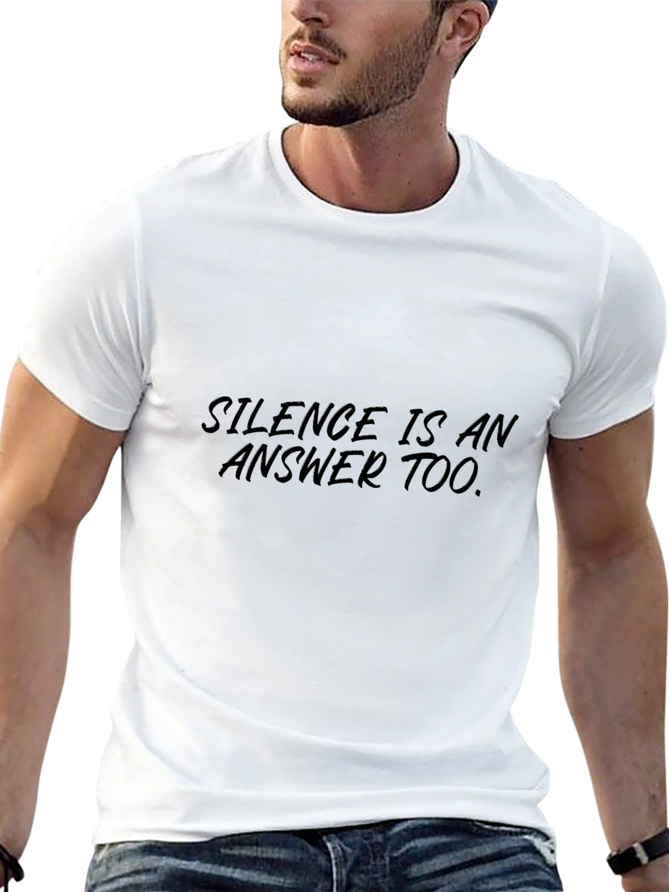Silence is an Answer Tee - Black