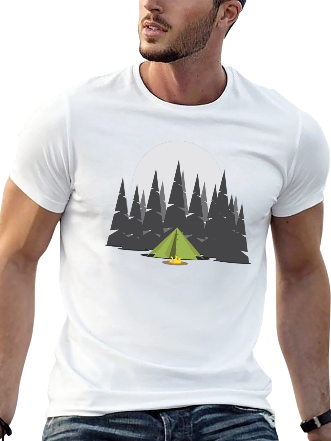 Camping Under the Moon Graphic Tee