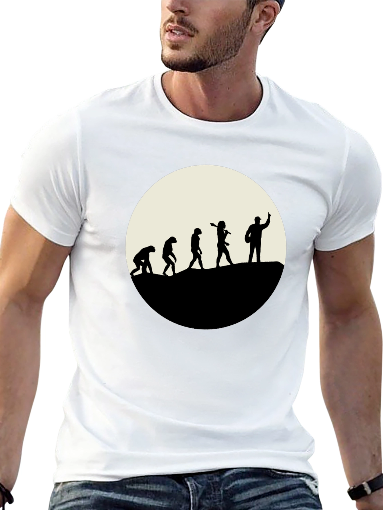 Evolution of Man T-Shirt - Black Graphic Tee