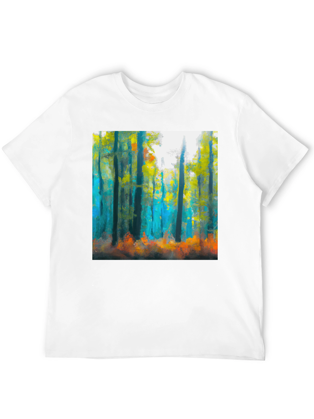 Abstract Forest T-Shirt: Nature Inspired Art