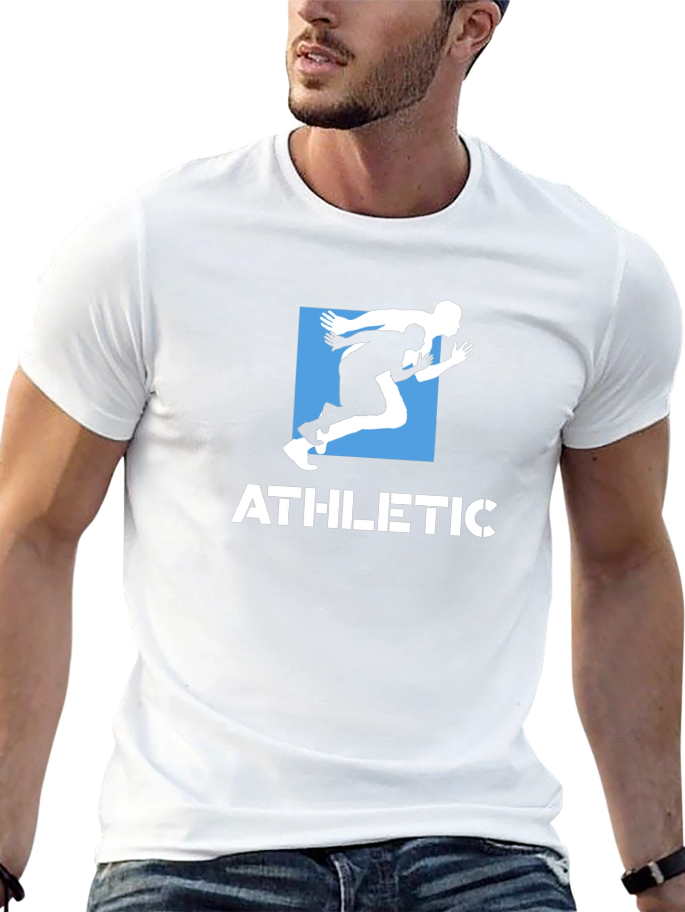 Athletic Graphic Tee - Black Running Shirt
